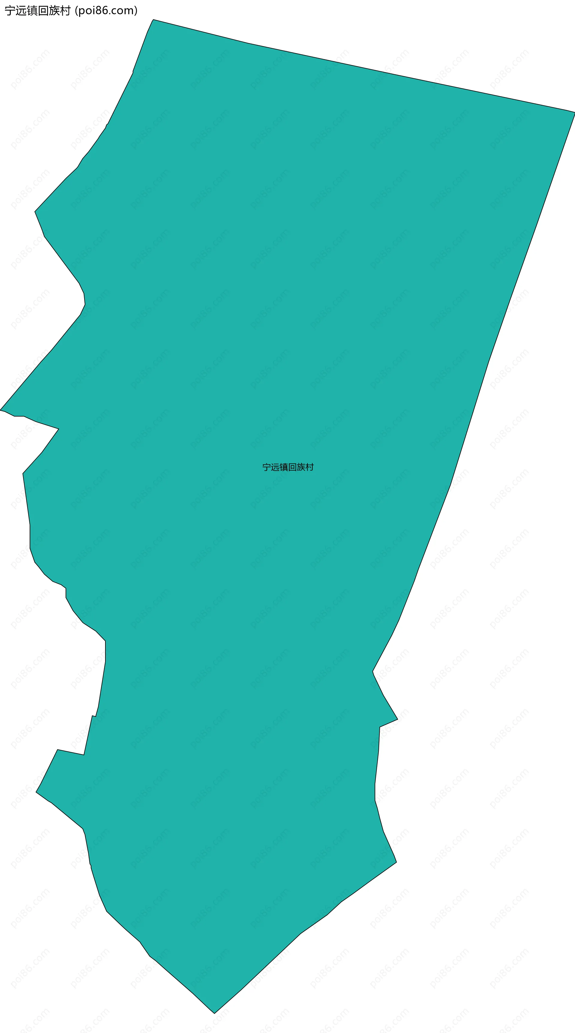 宁远镇回族村边界地图