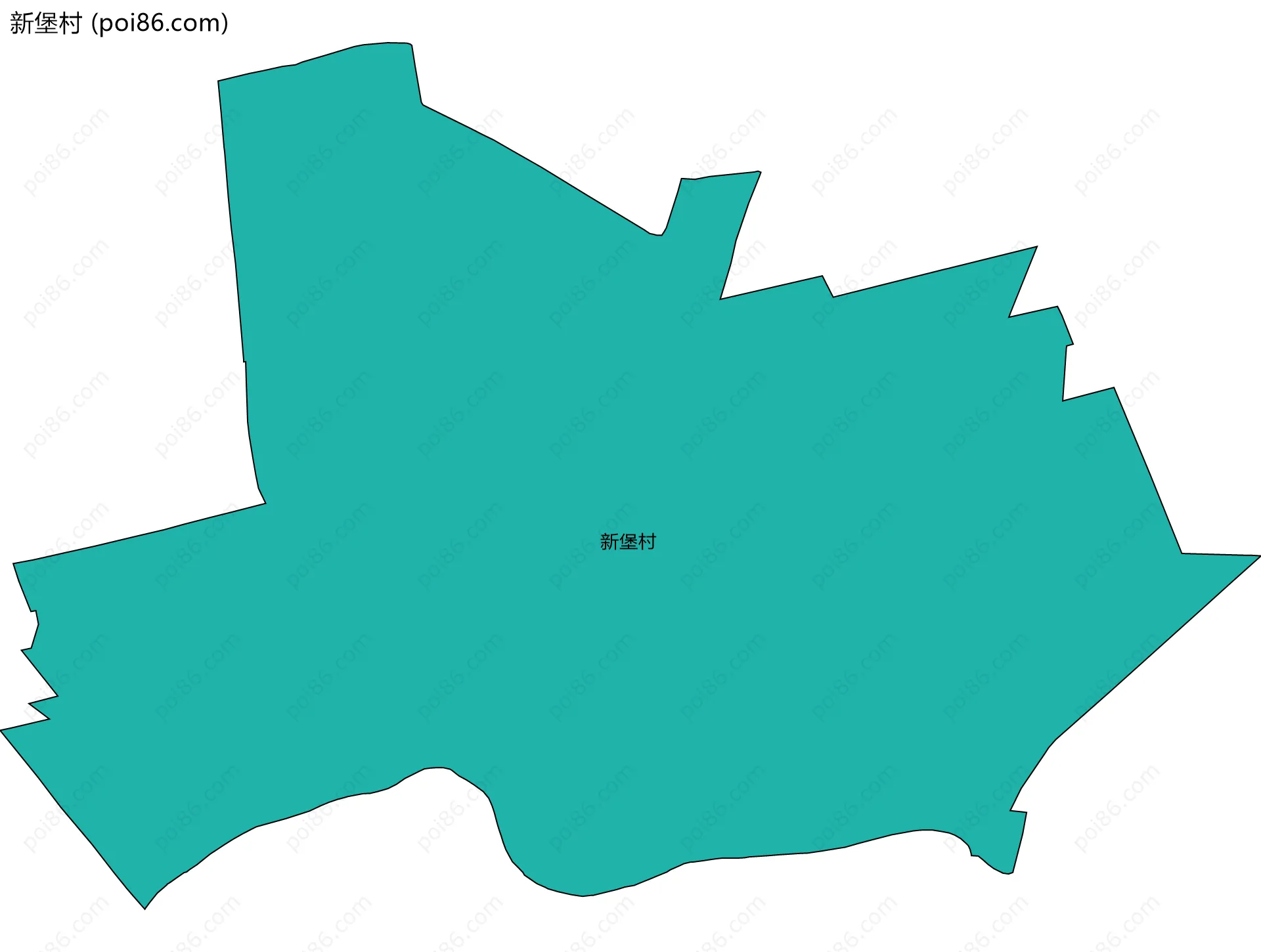 新堡村边界地图