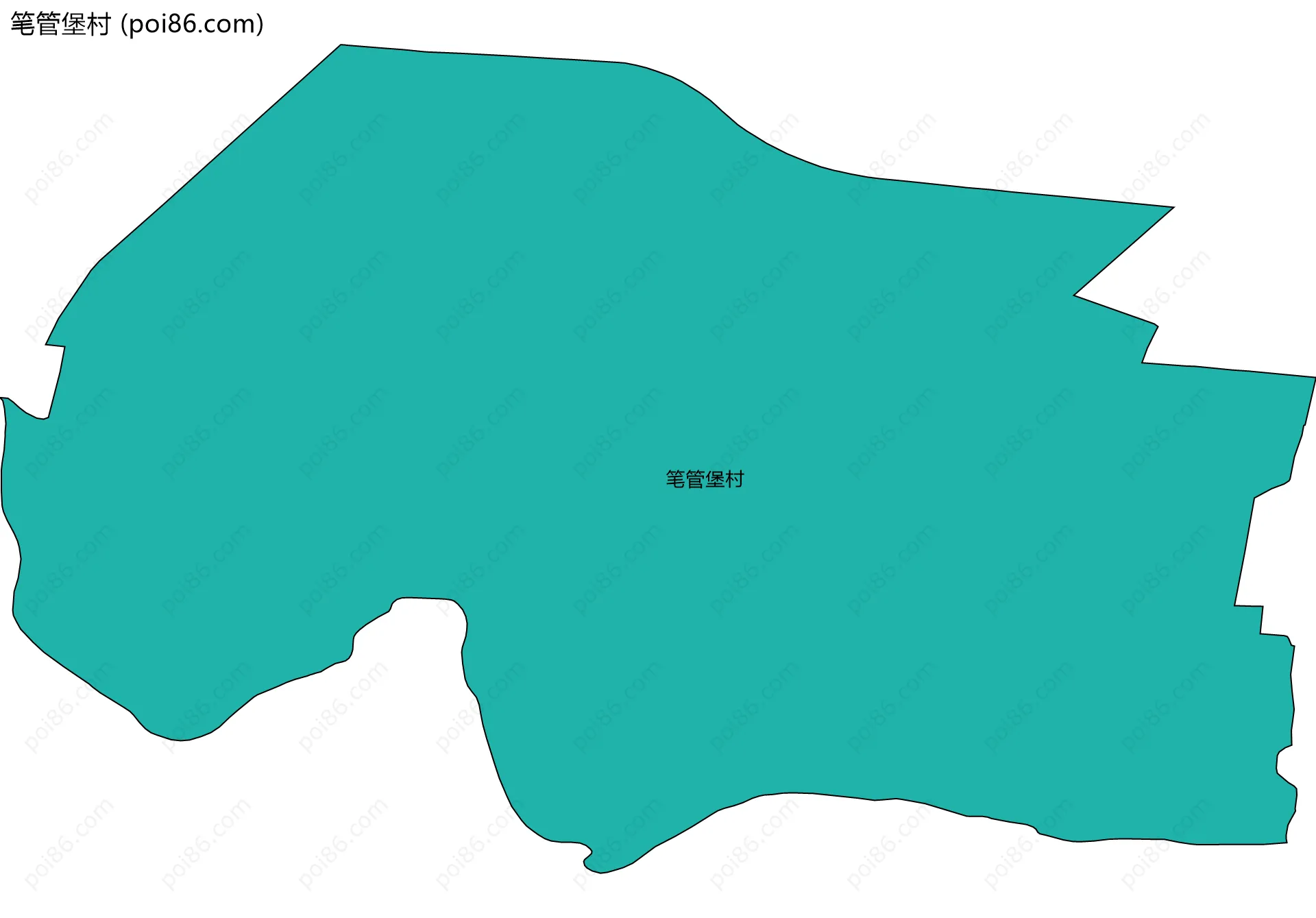 笔管堡村边界地图