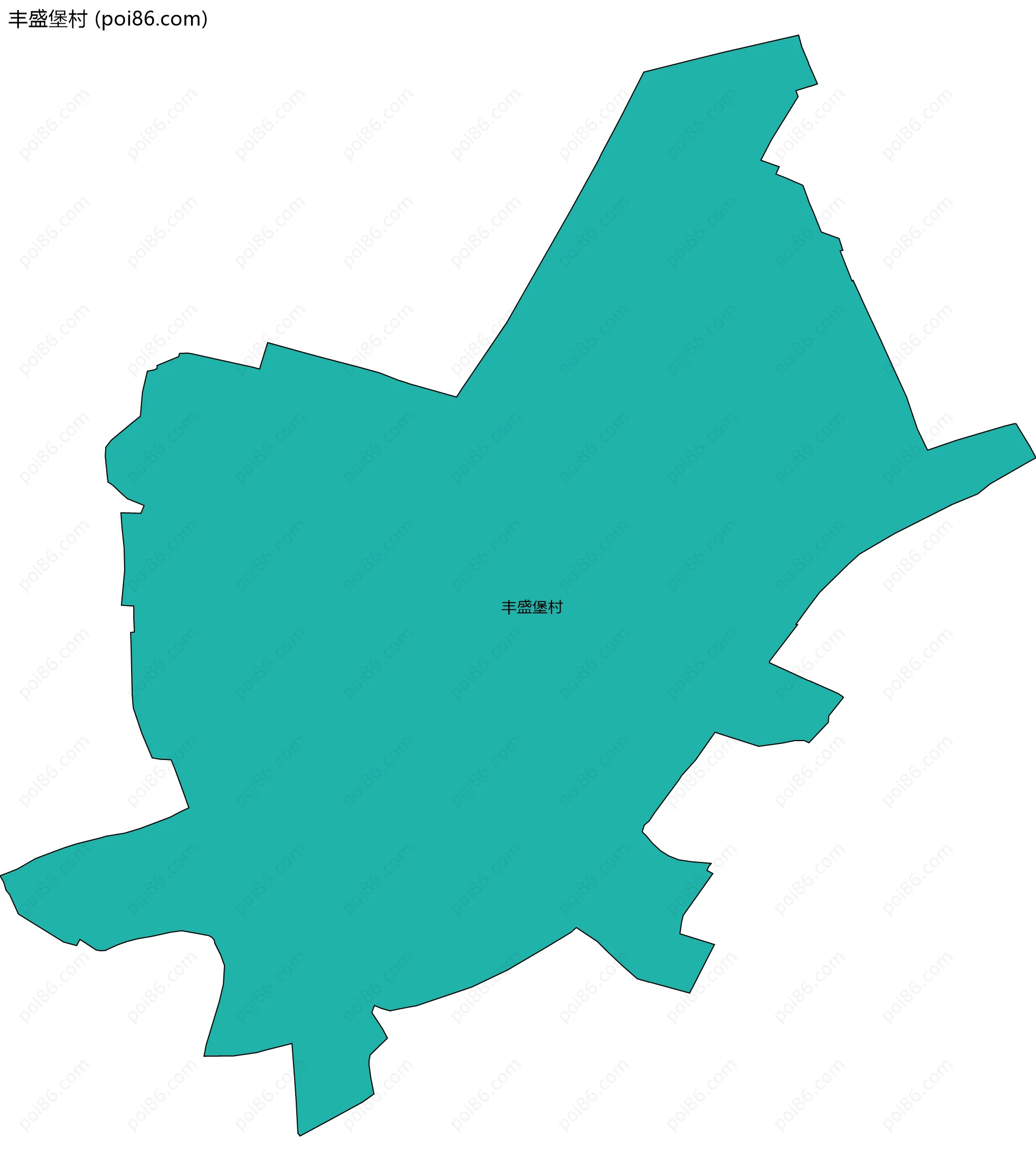 丰盛堡村边界地图