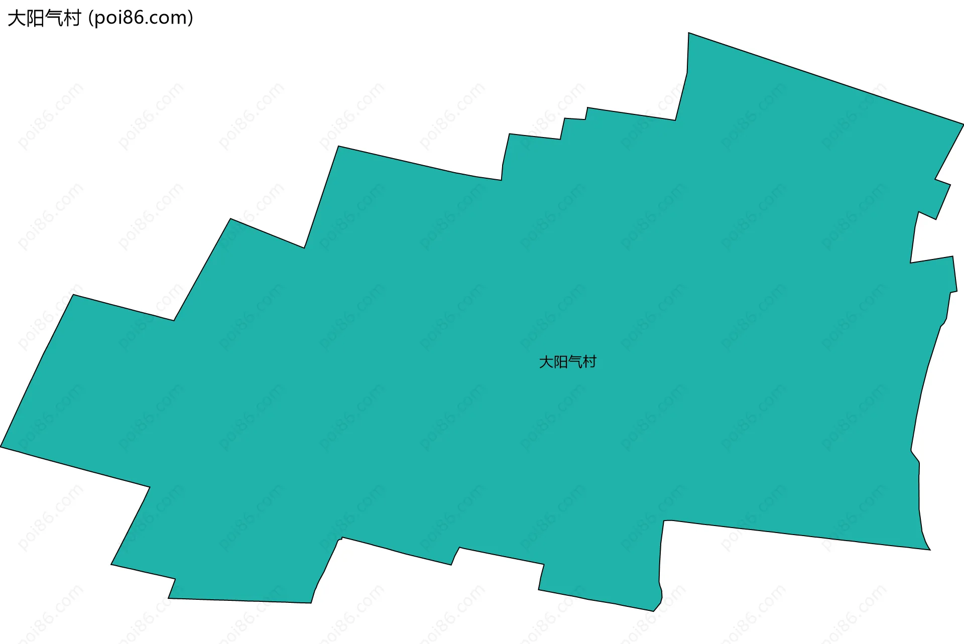 大阳气村边界地图