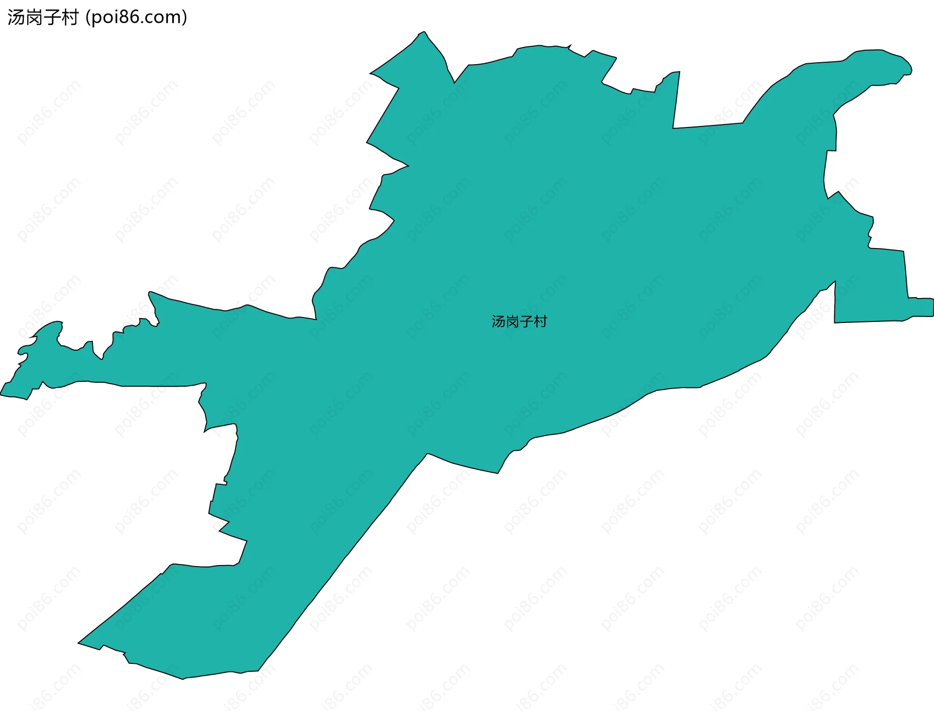 汤岗子村边界地图