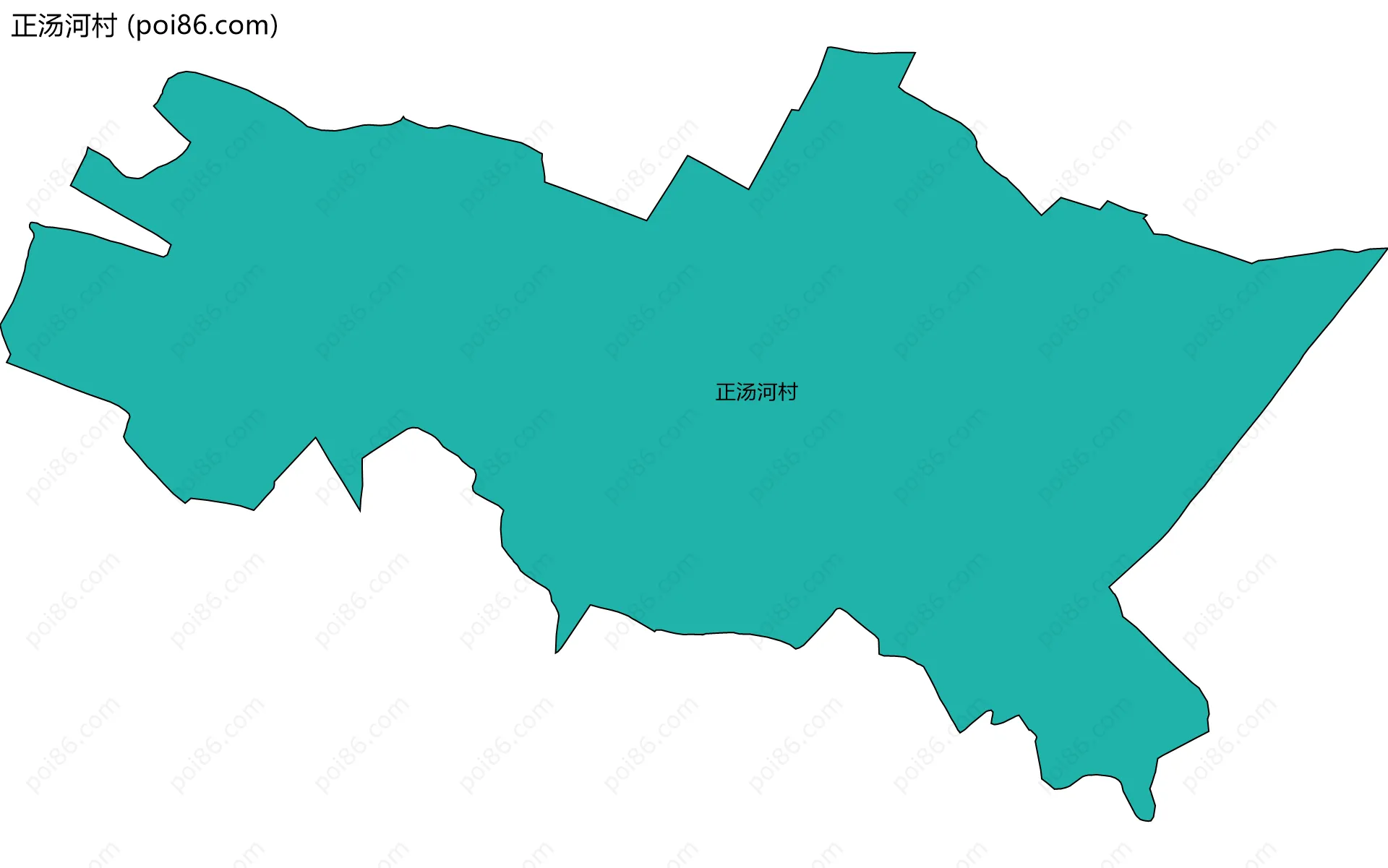 正汤河村边界地图