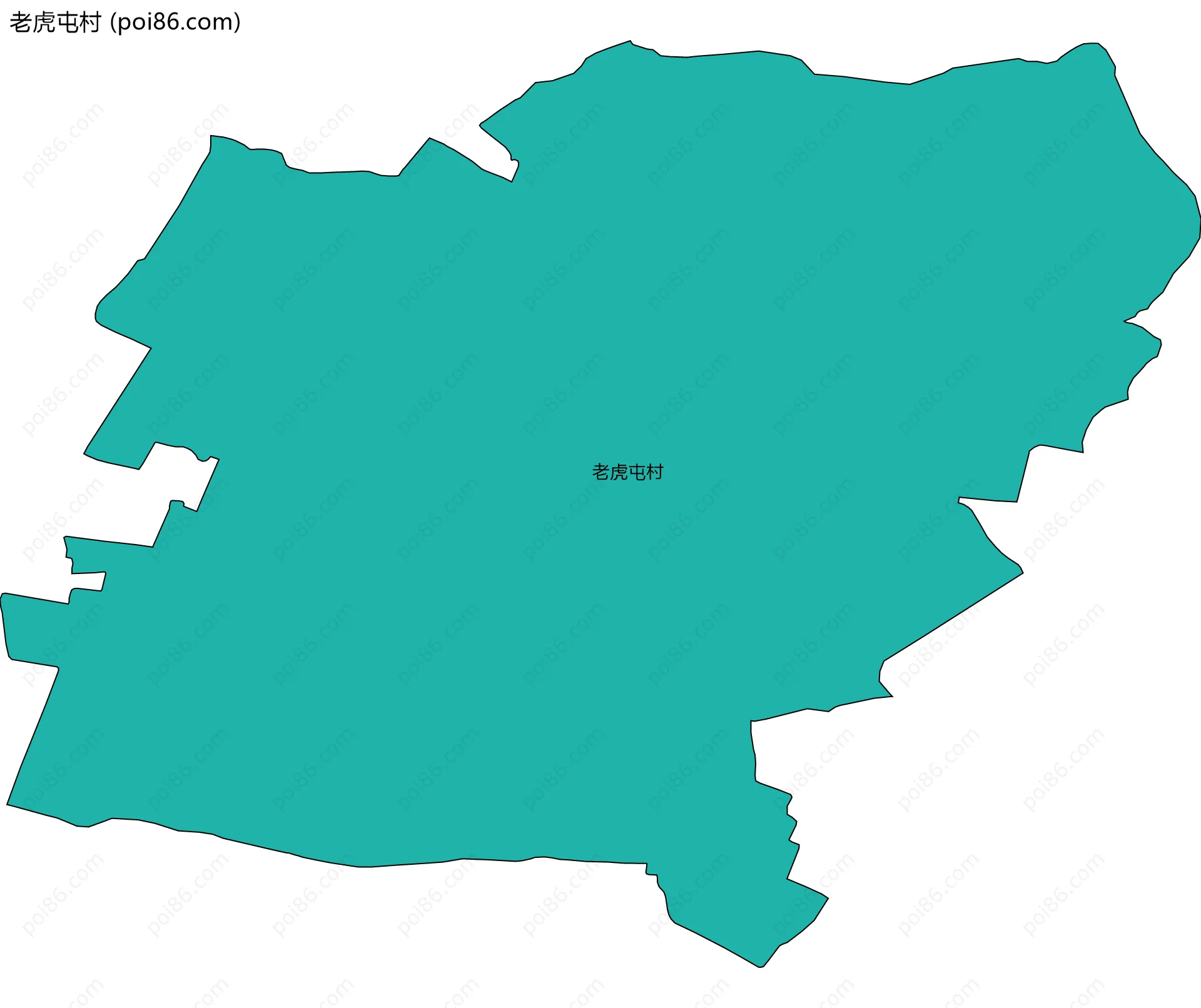 老虎屯村边界地图