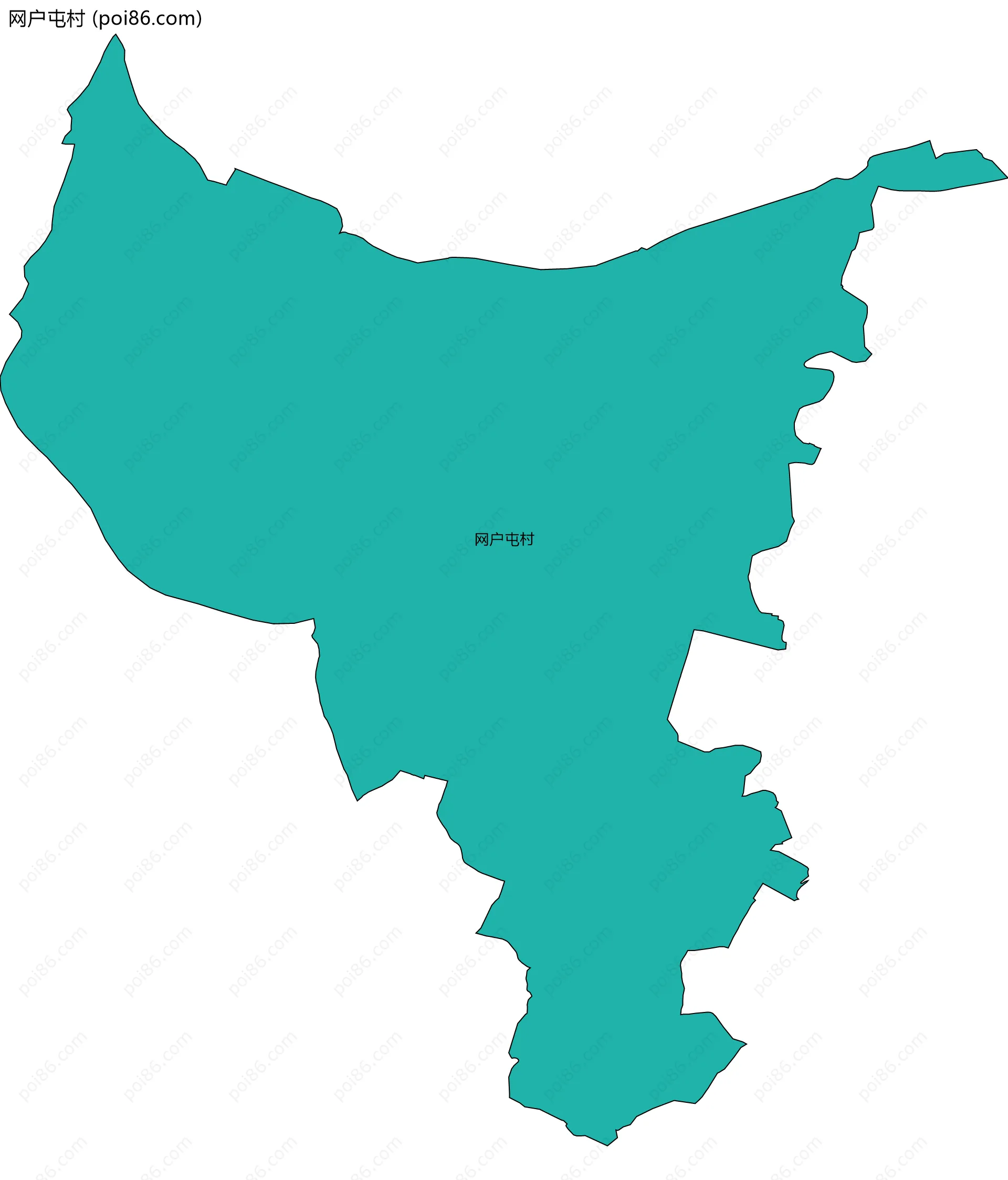 网户屯村边界地图