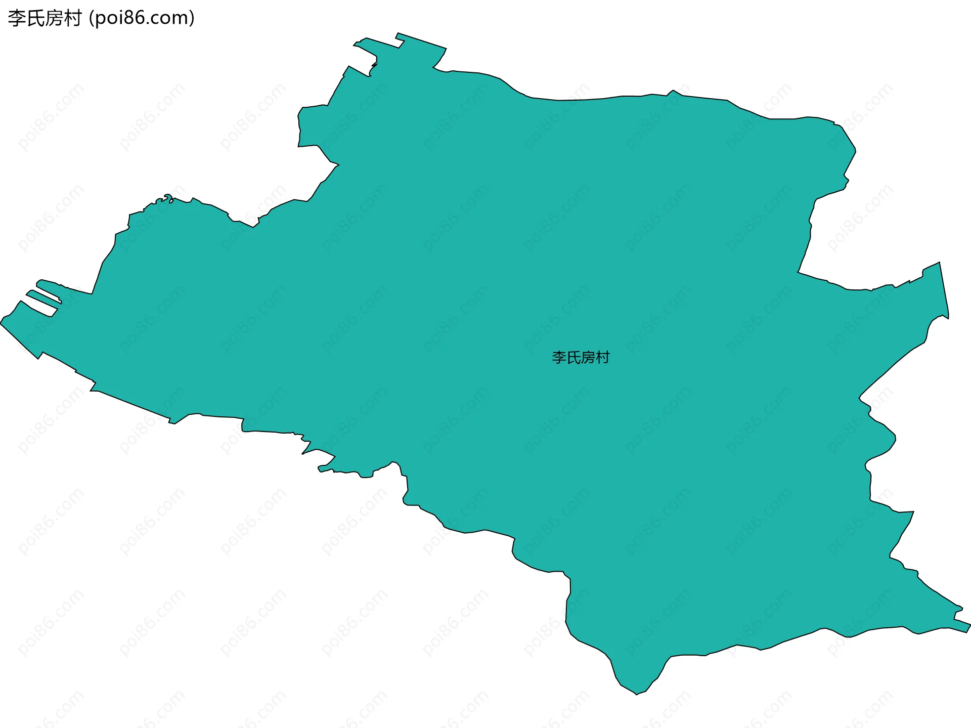 李氏房村边界地图