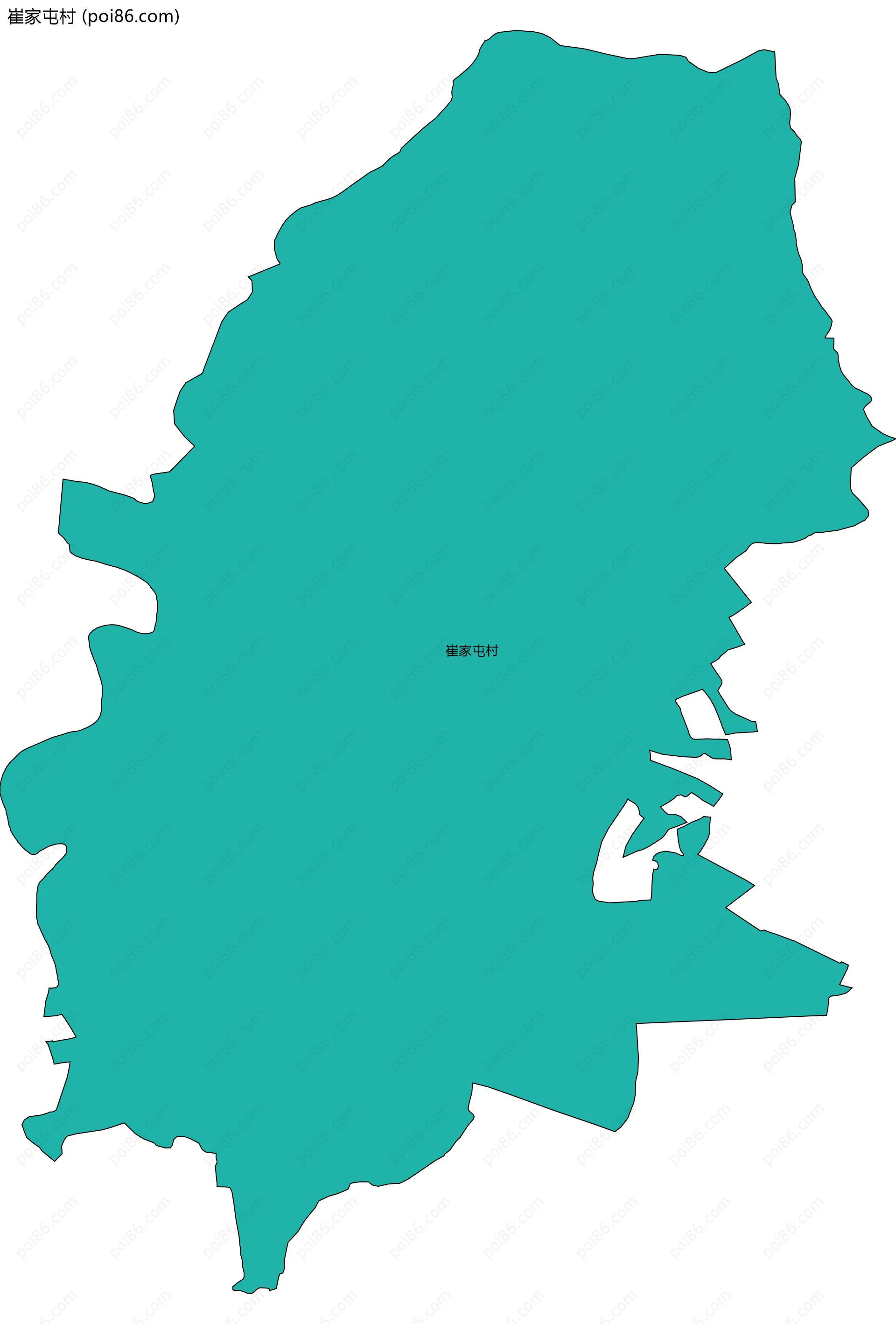 崔家屯村边界地图