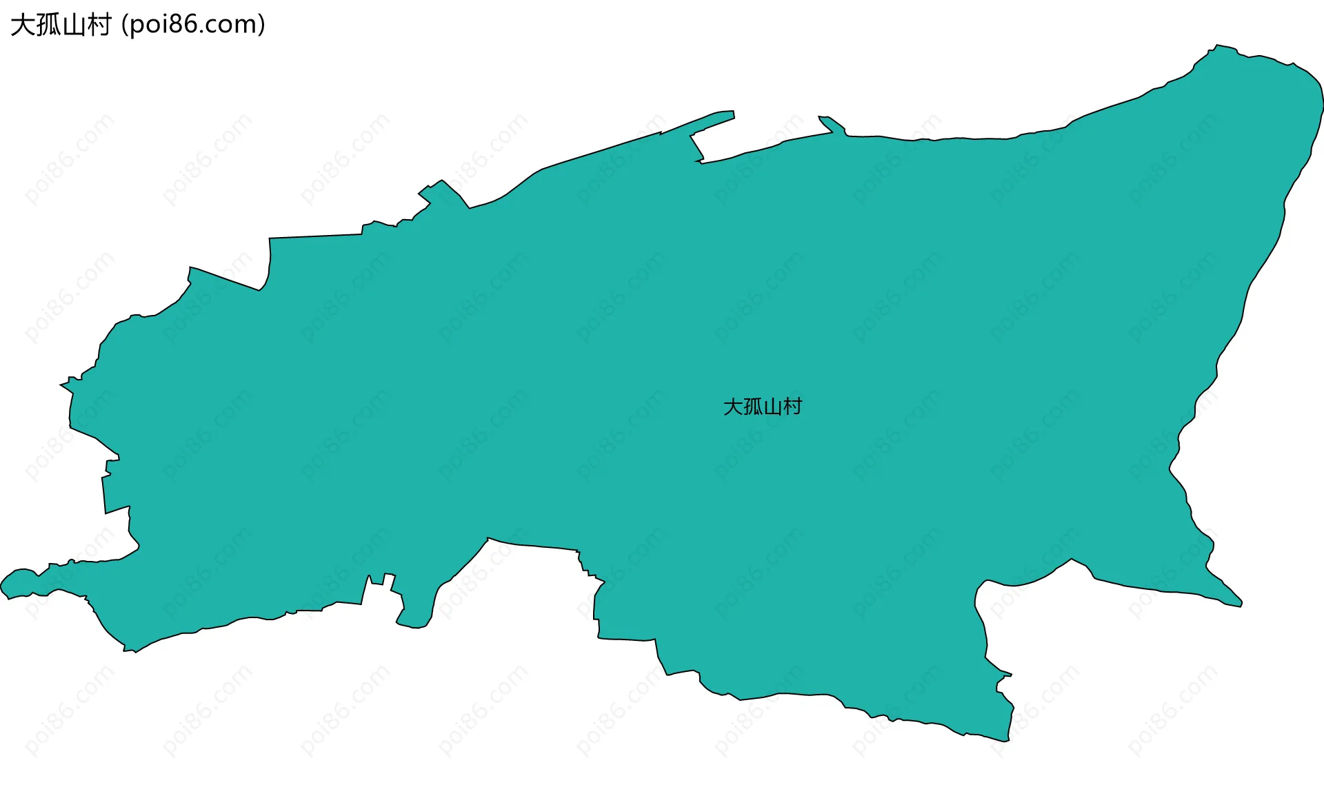 大孤山村边界地图