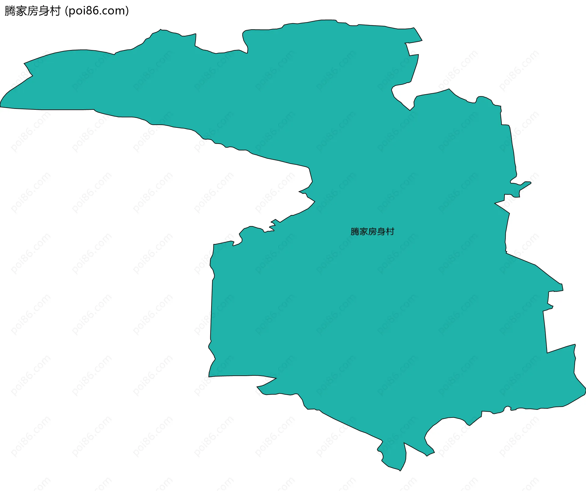 腾家房身村边界地图