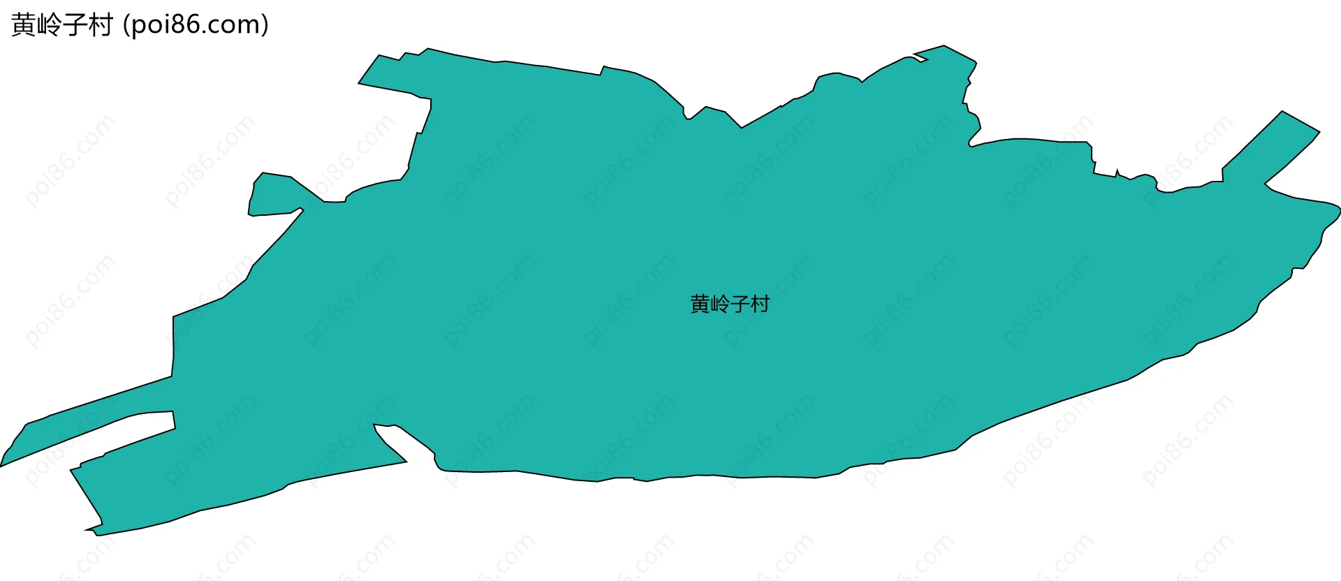 黄岭子村边界地图