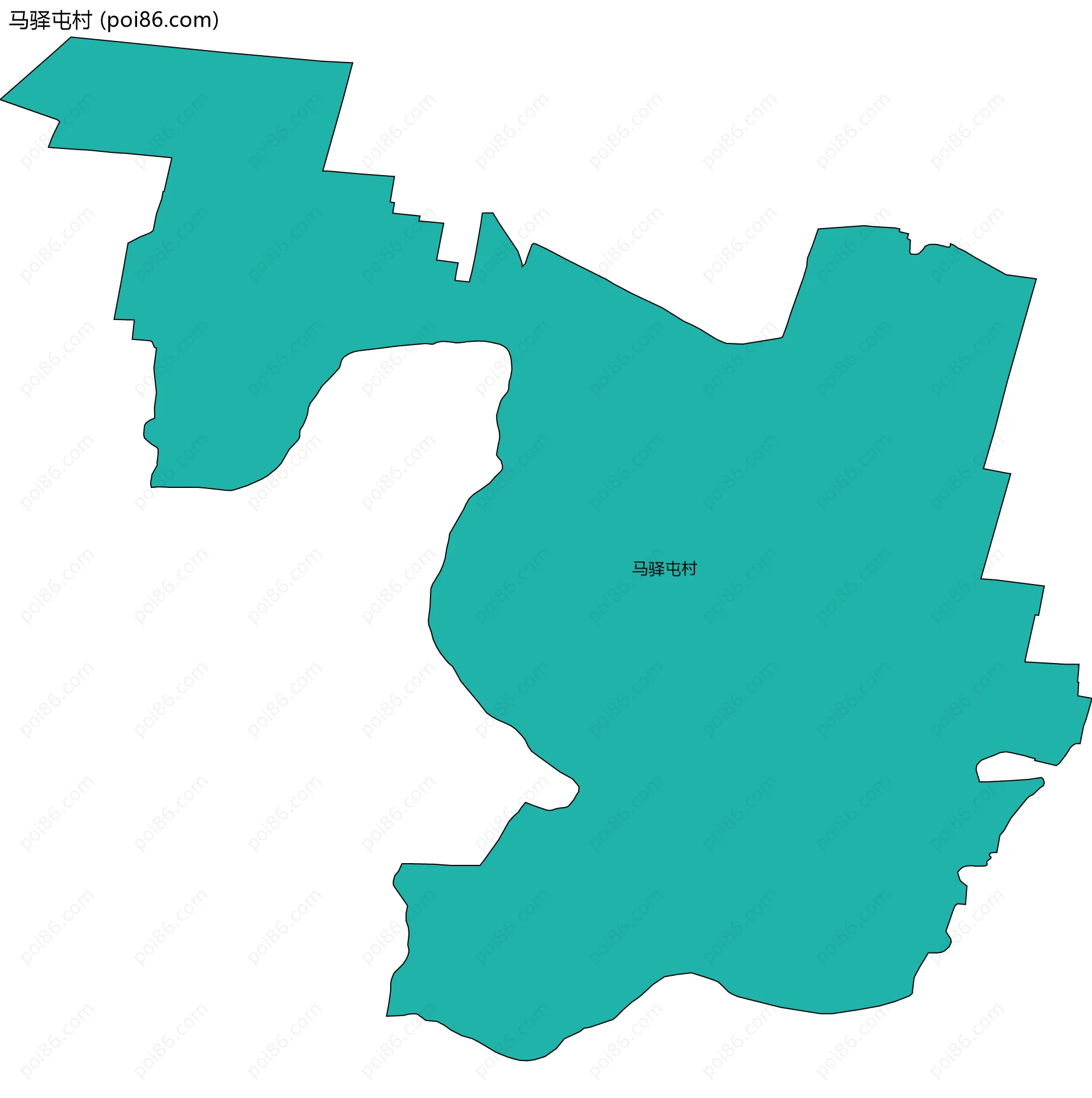 马驿屯村边界地图