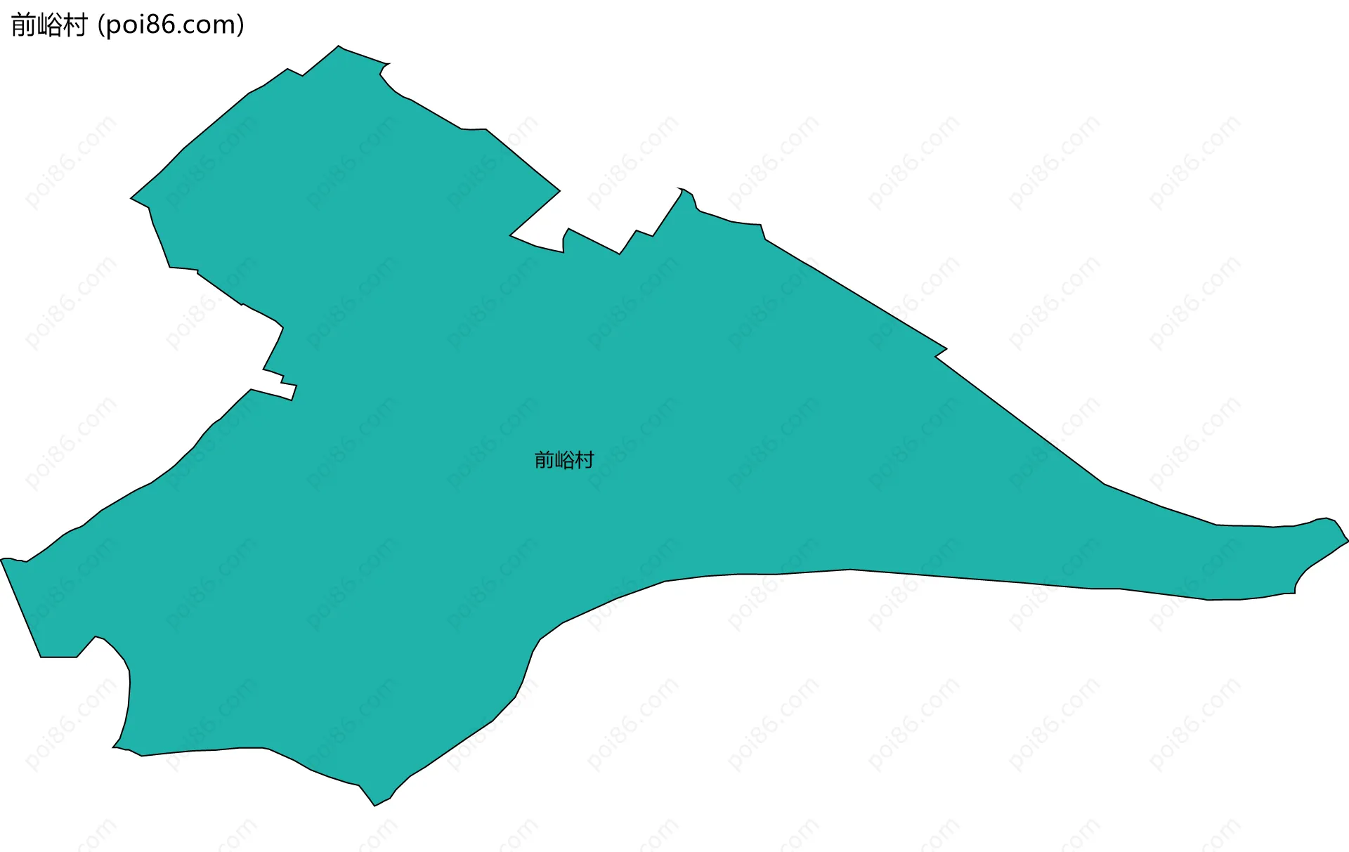 前峪村边界地图