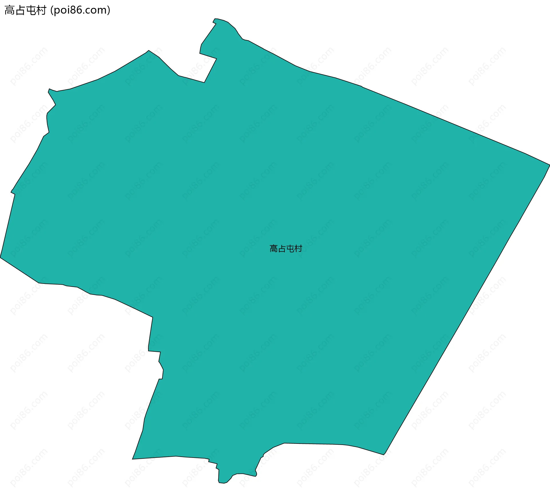 高占屯村边界地图