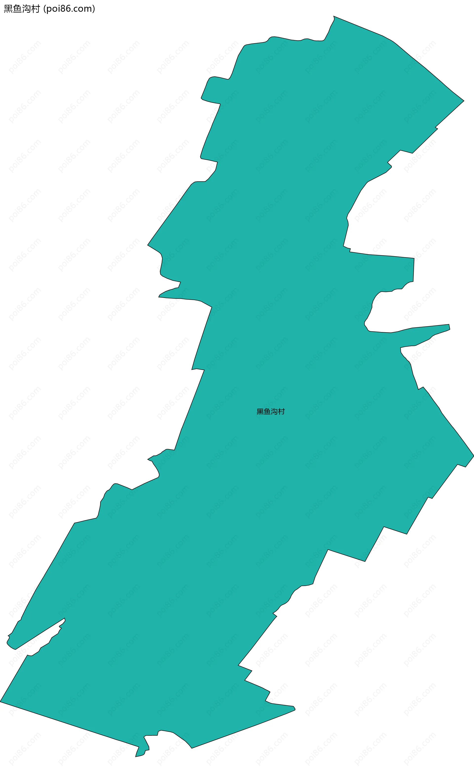 黑鱼沟村边界地图