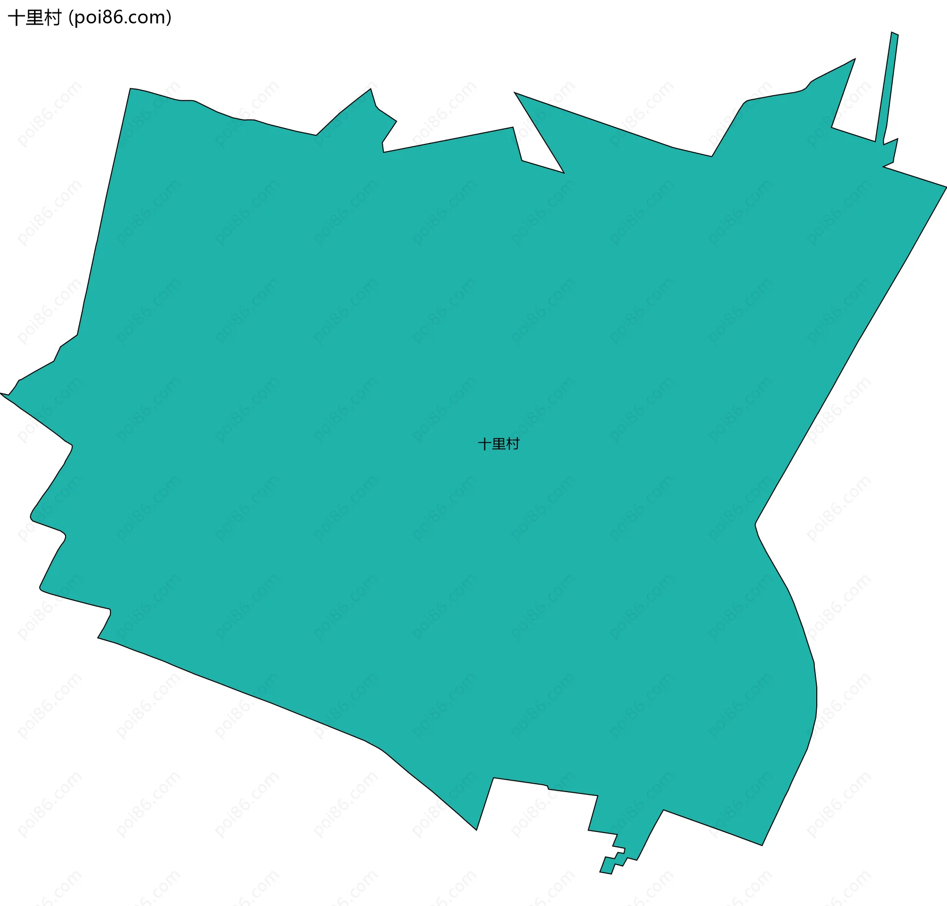 十里村边界地图