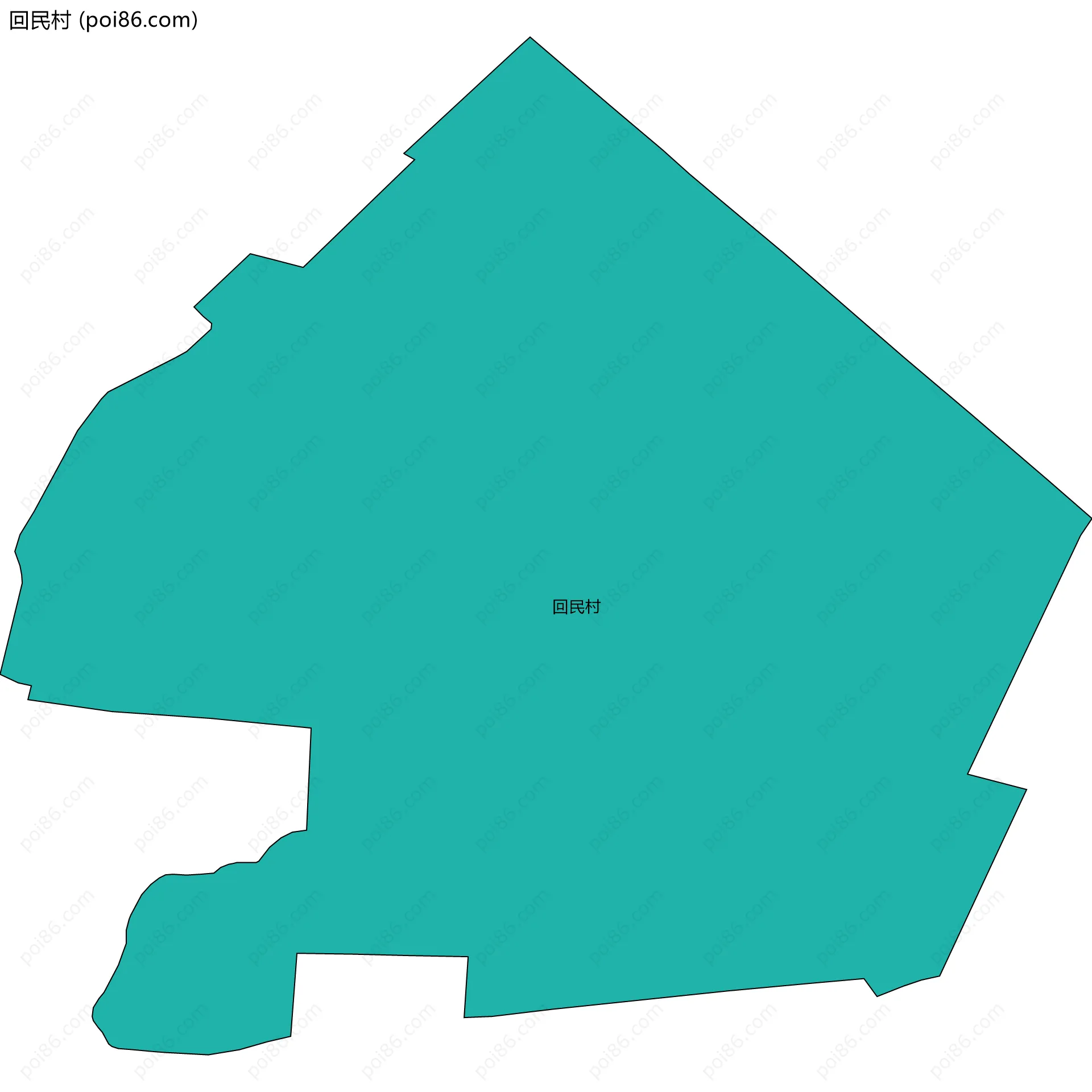 回民村边界地图