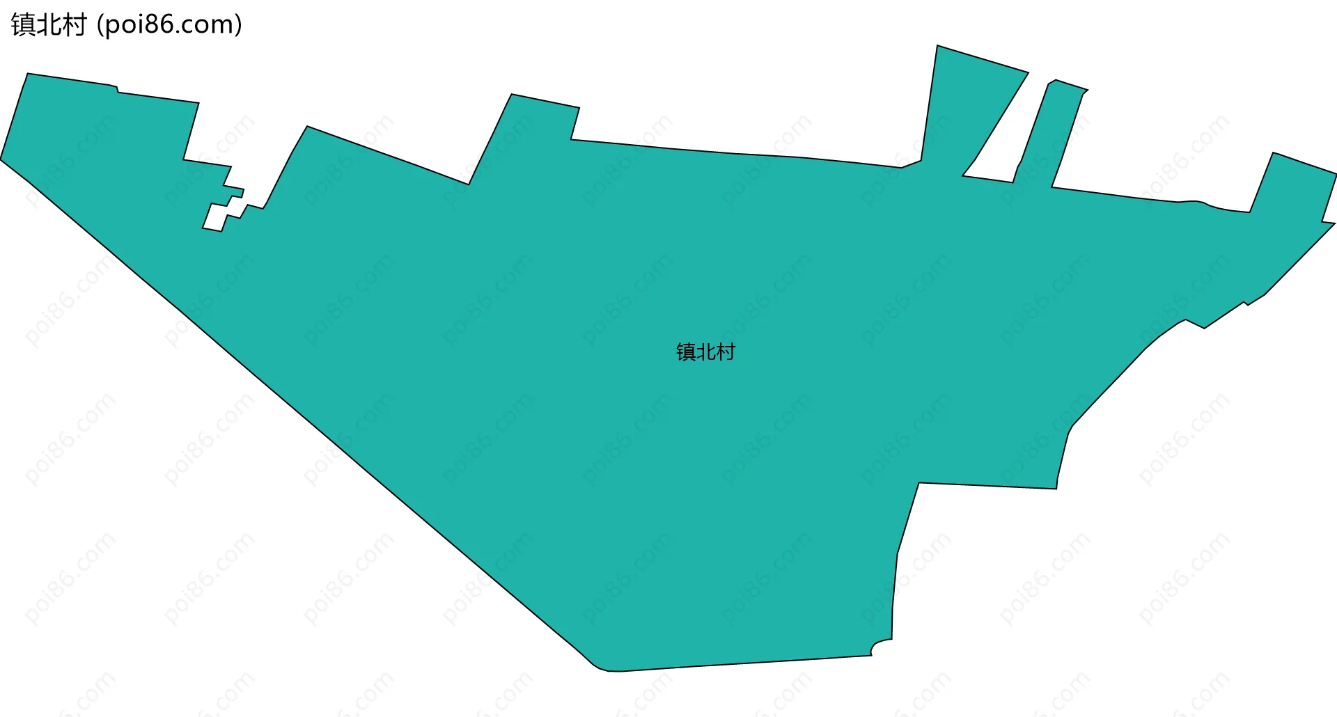 镇北村边界地图