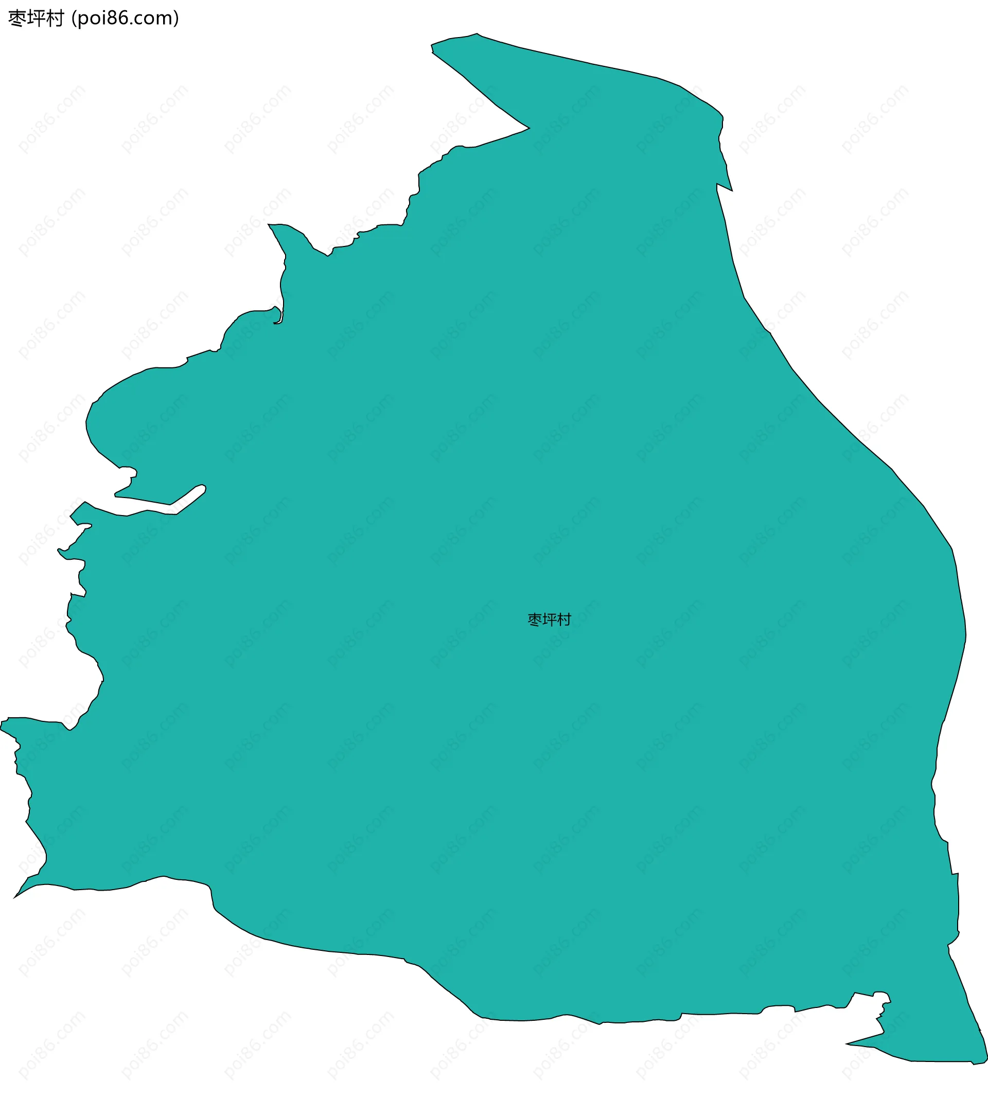 枣坪村边界地图