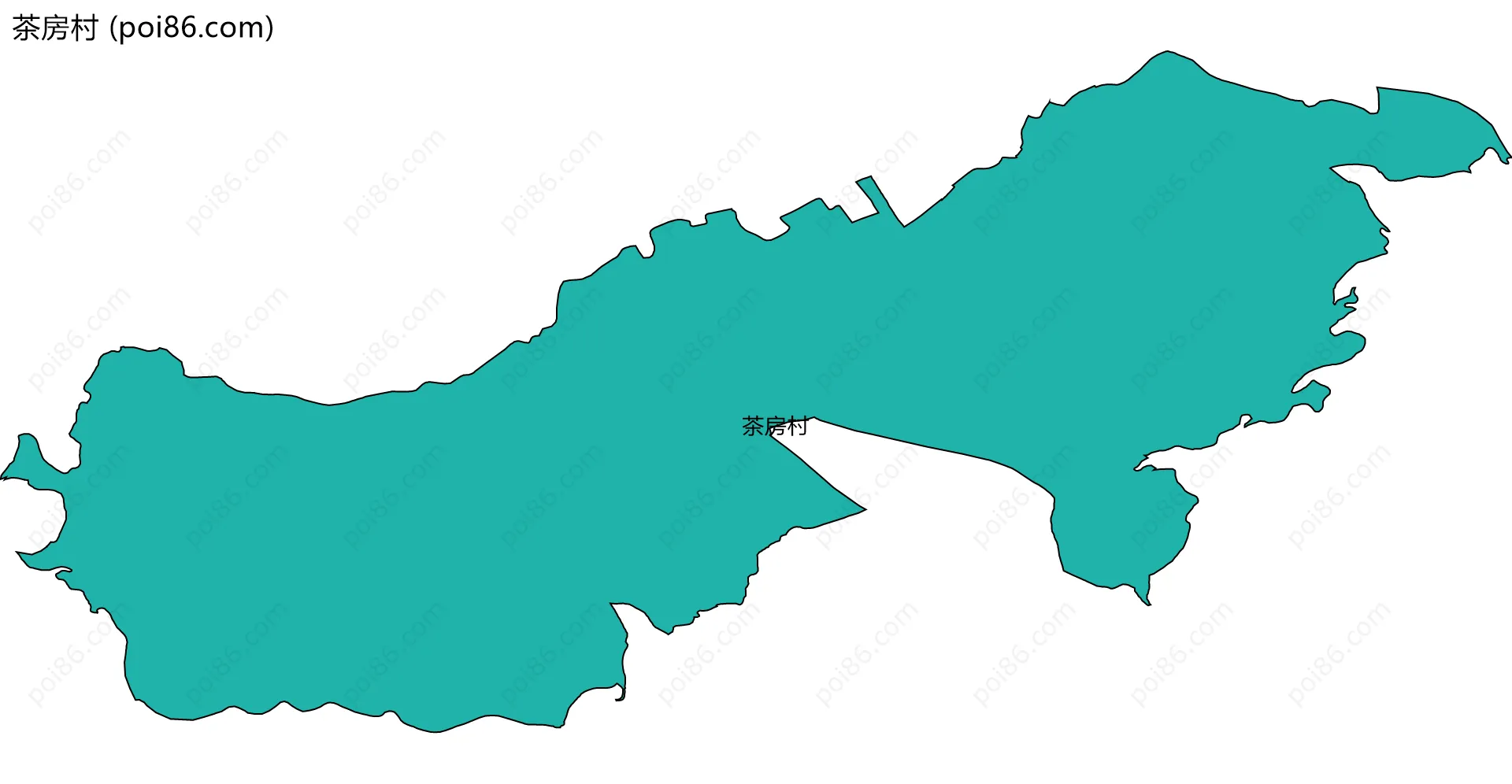 茶房村边界地图