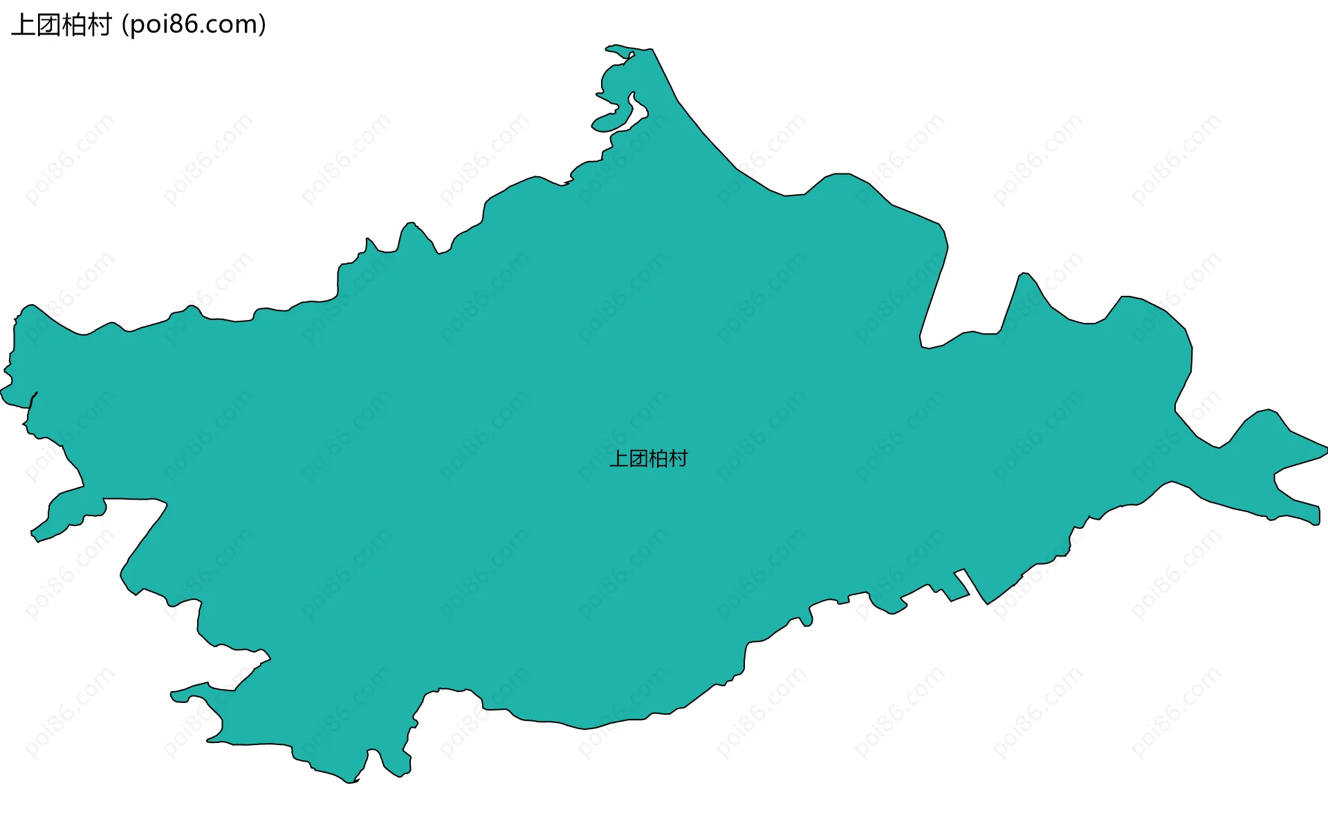 上团柏村边界地图