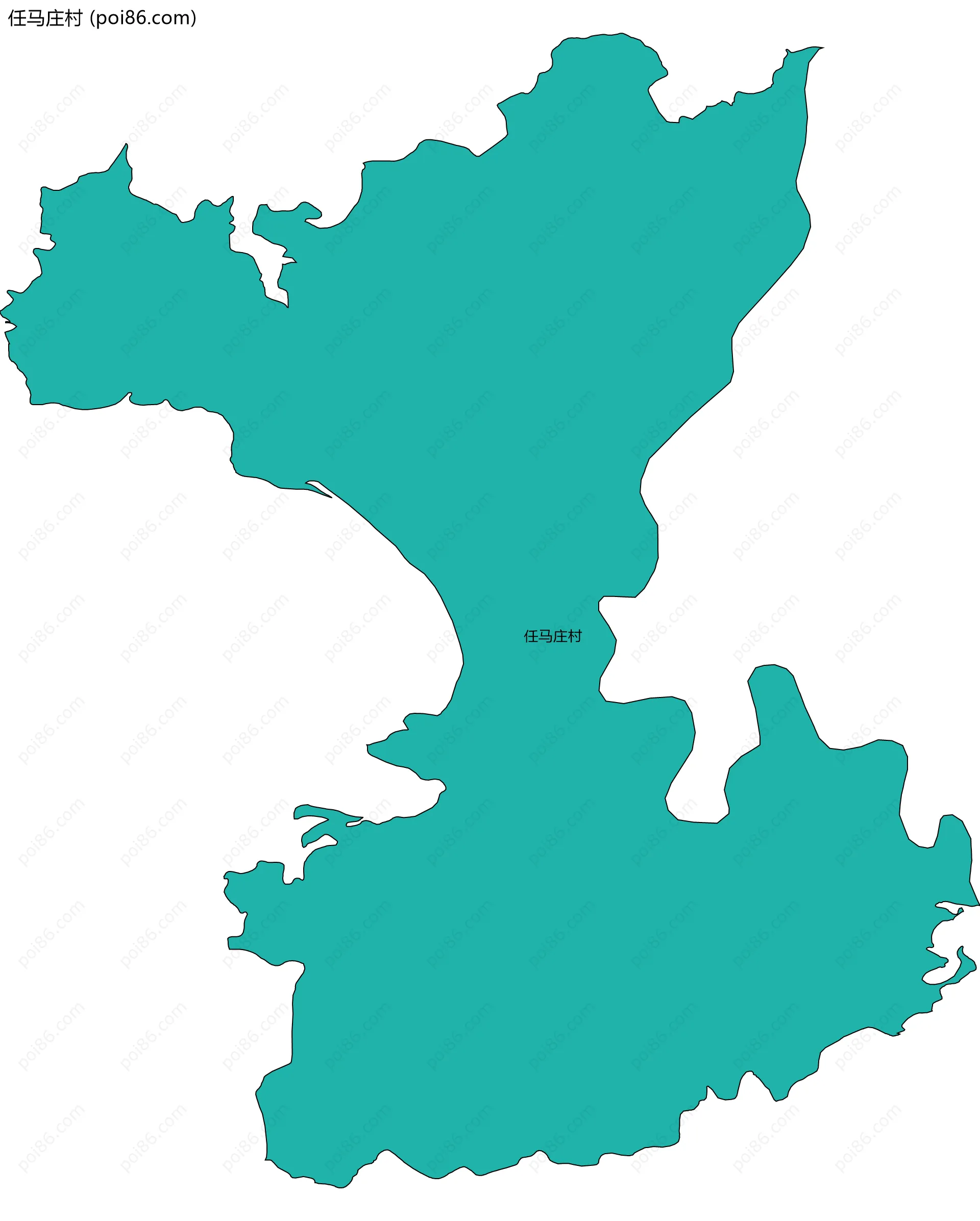 任马庄村边界地图