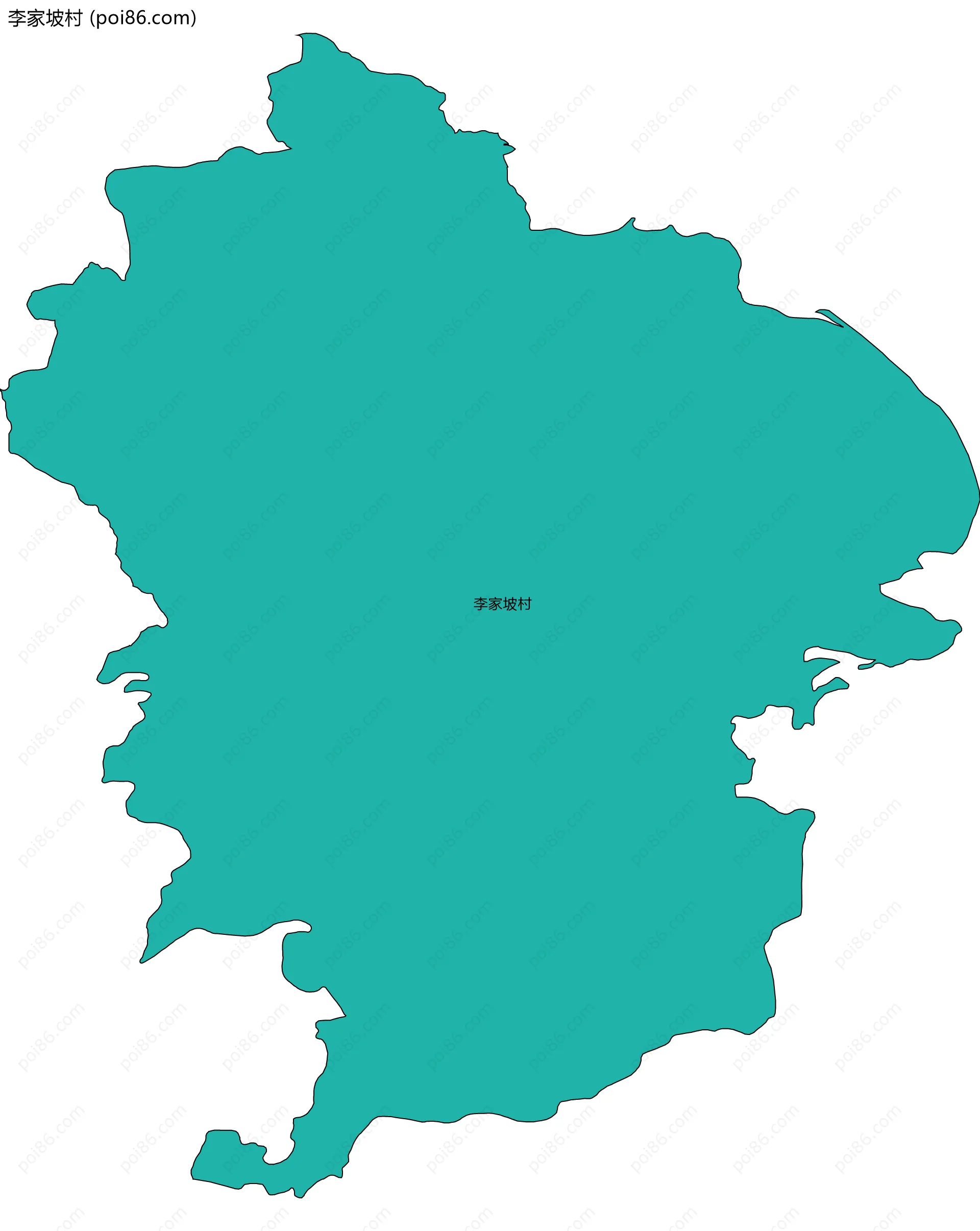 李家坡村边界地图