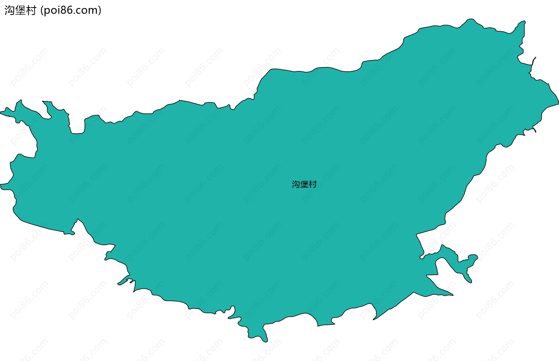 沟堡村边界地图