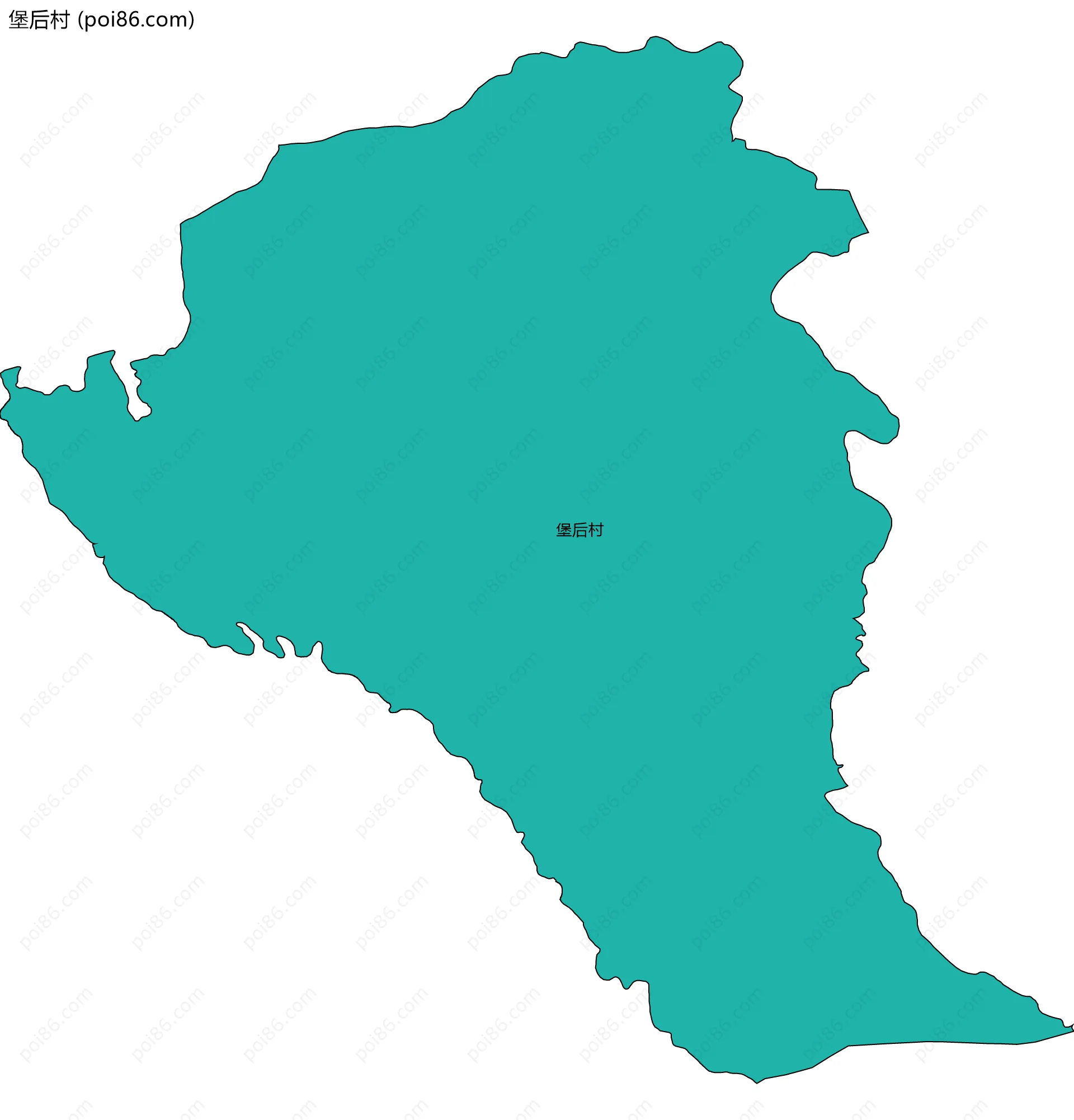 堡后村边界地图