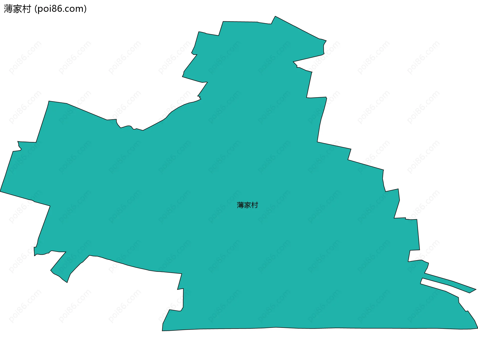 薄家村边界地图