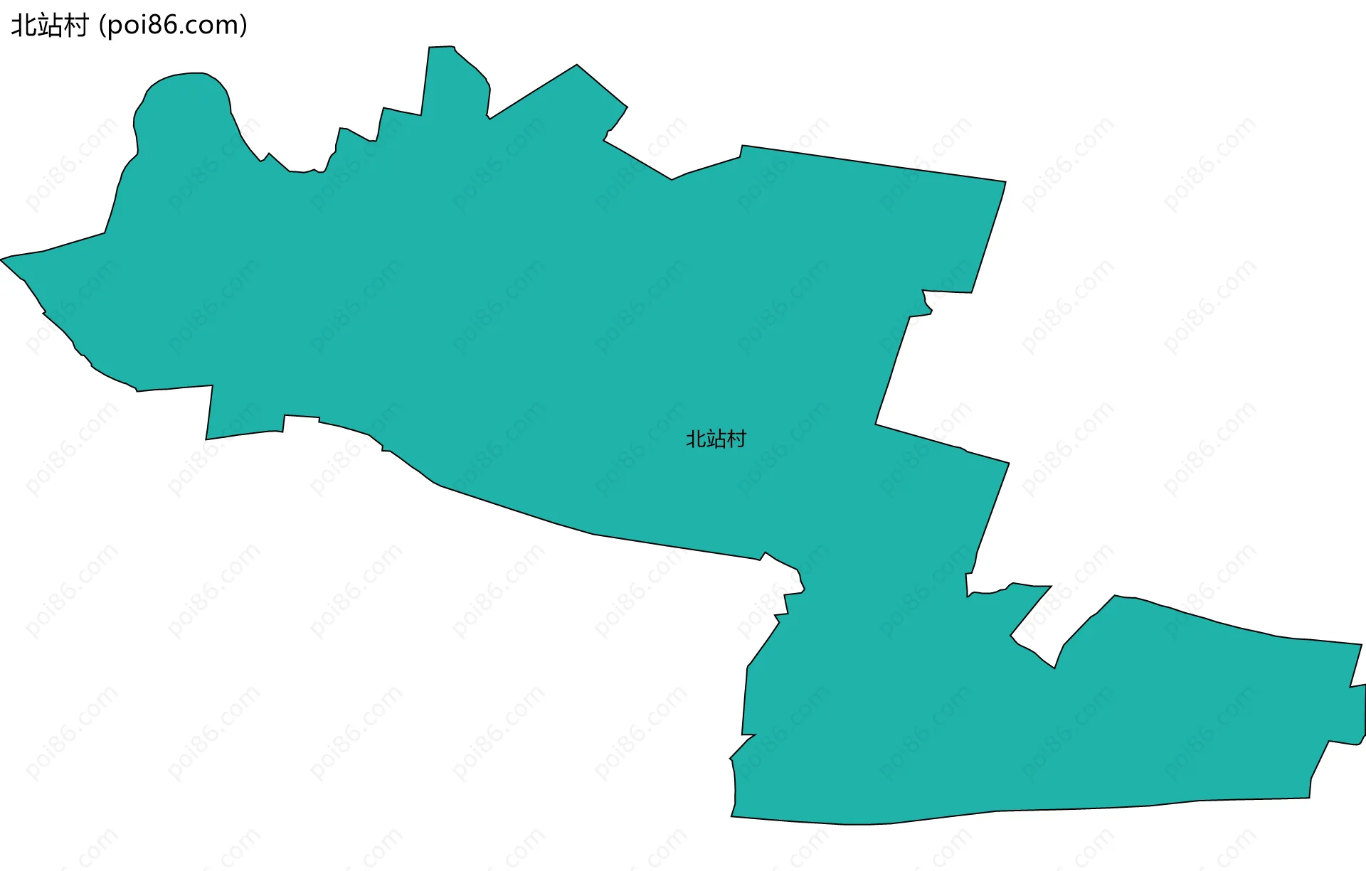 北站村边界地图