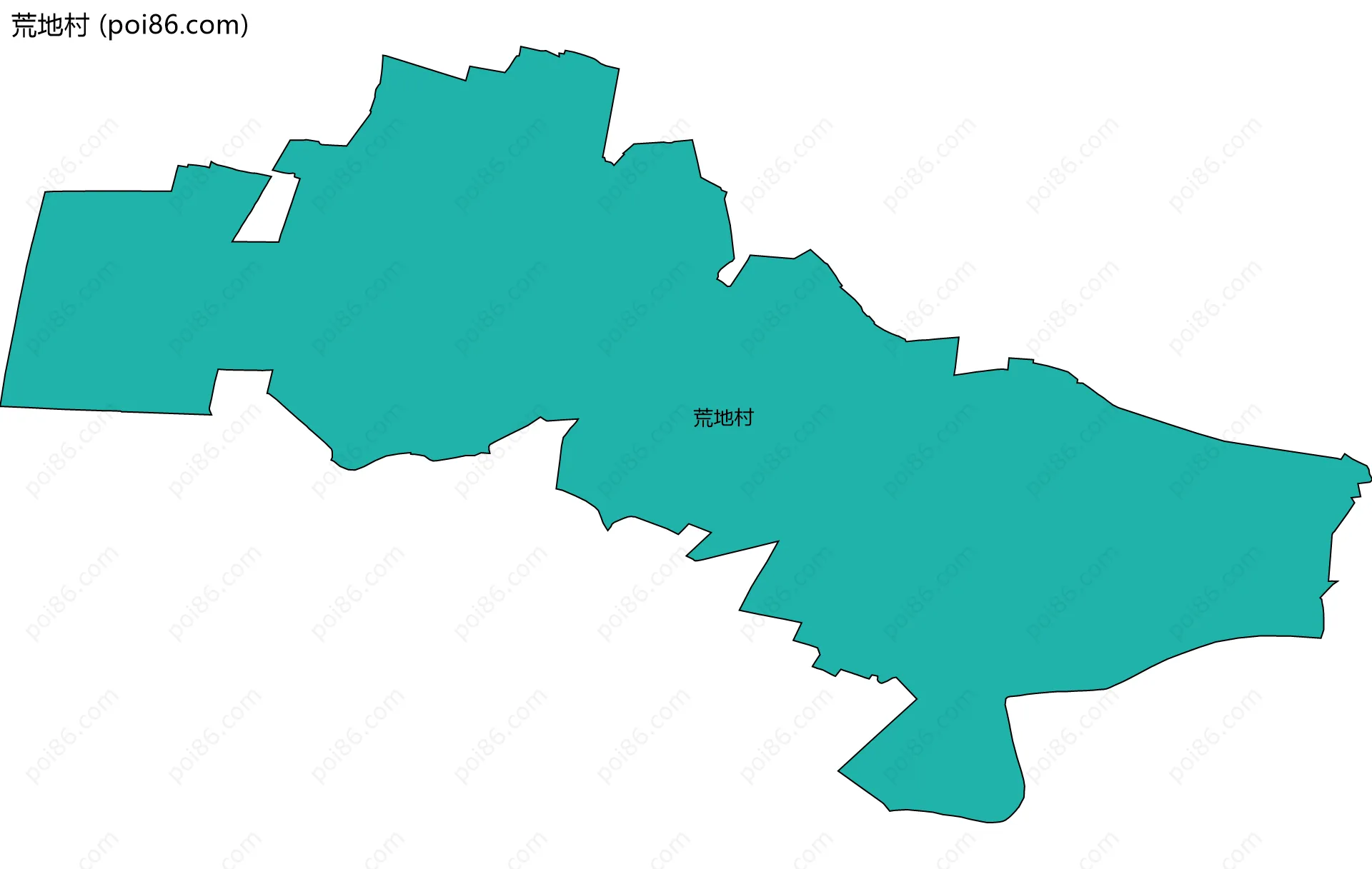 荒地村边界地图