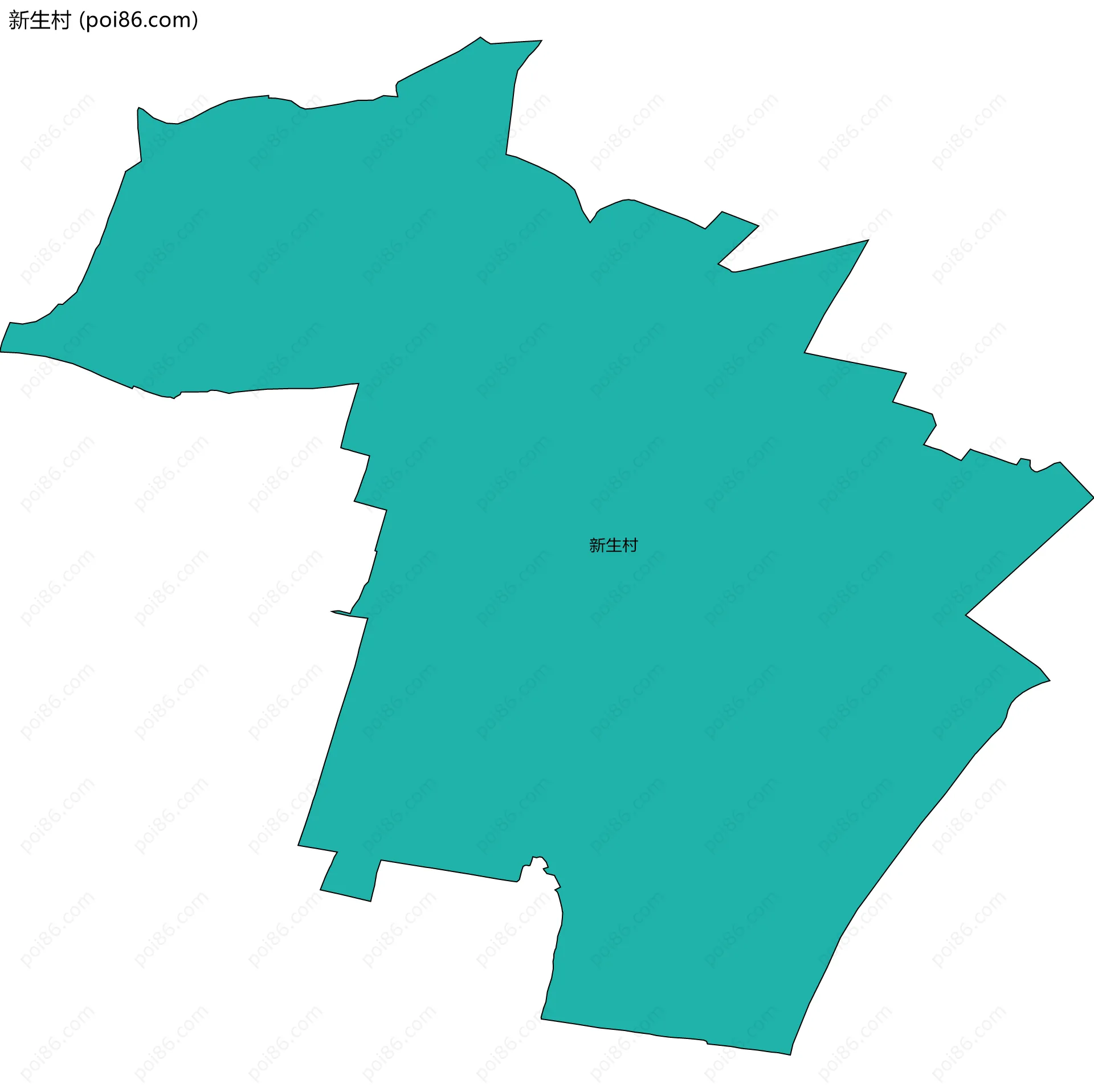 新生村边界地图