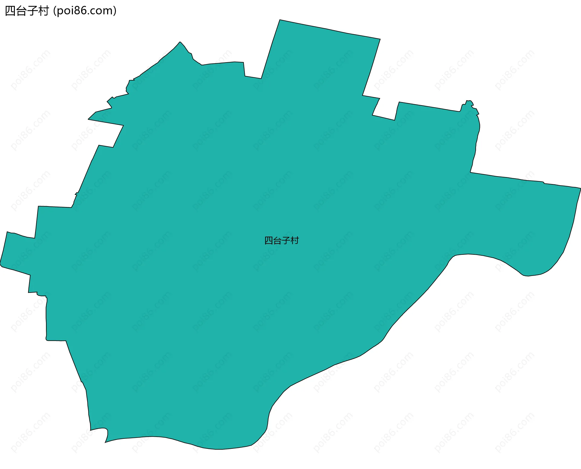 四台子村边界地图