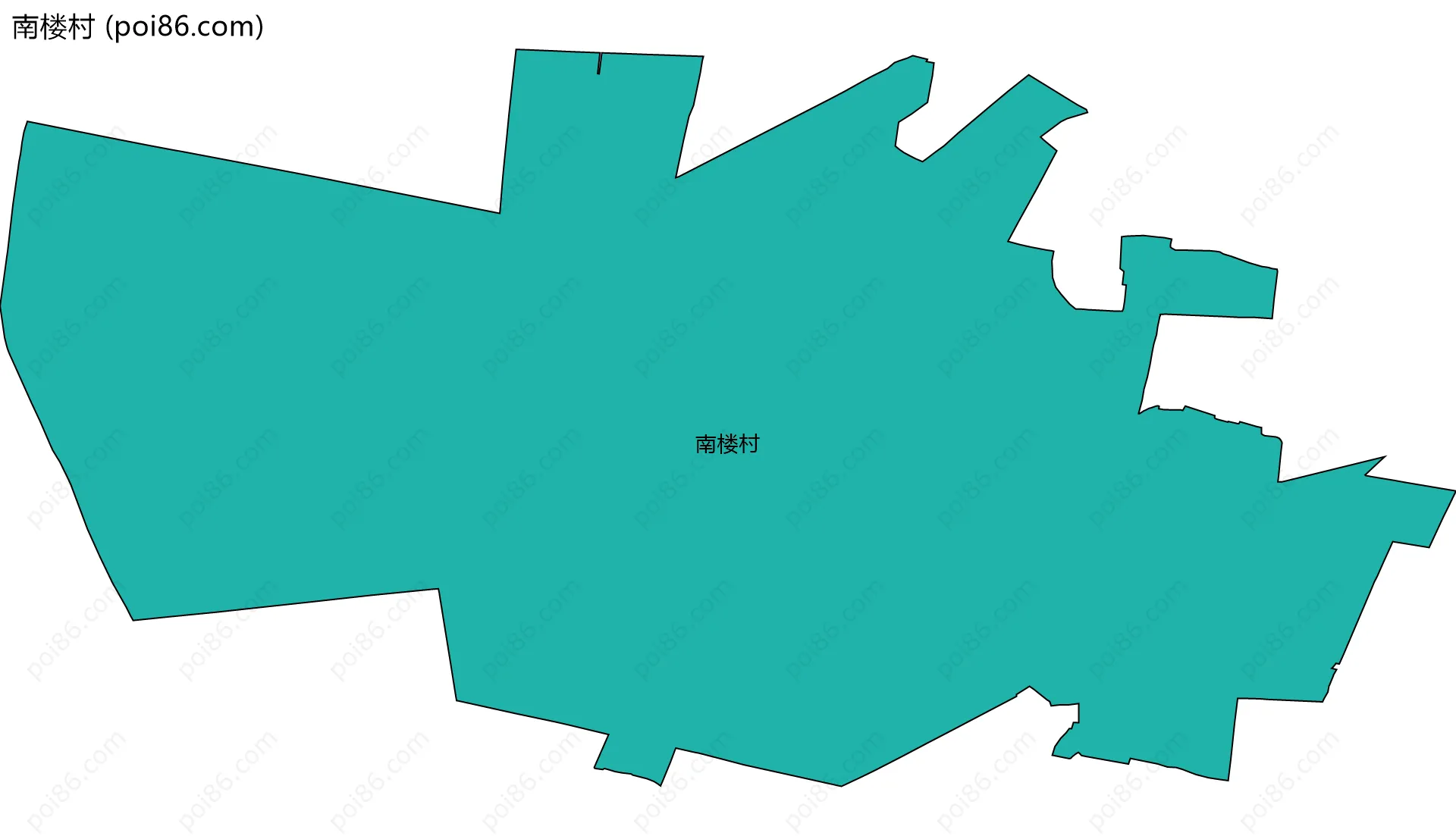 南楼村边界地图