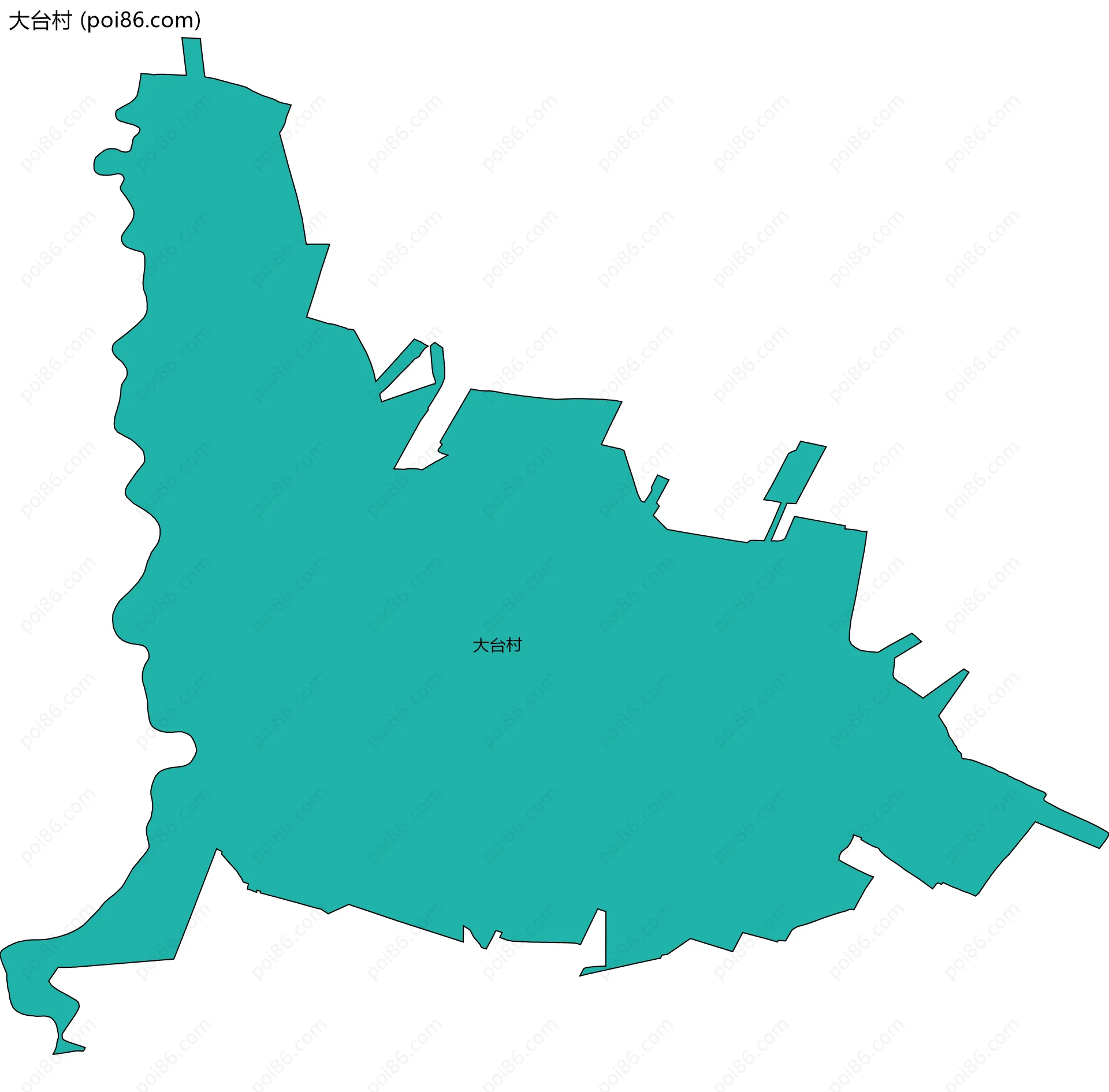 大台村边界地图