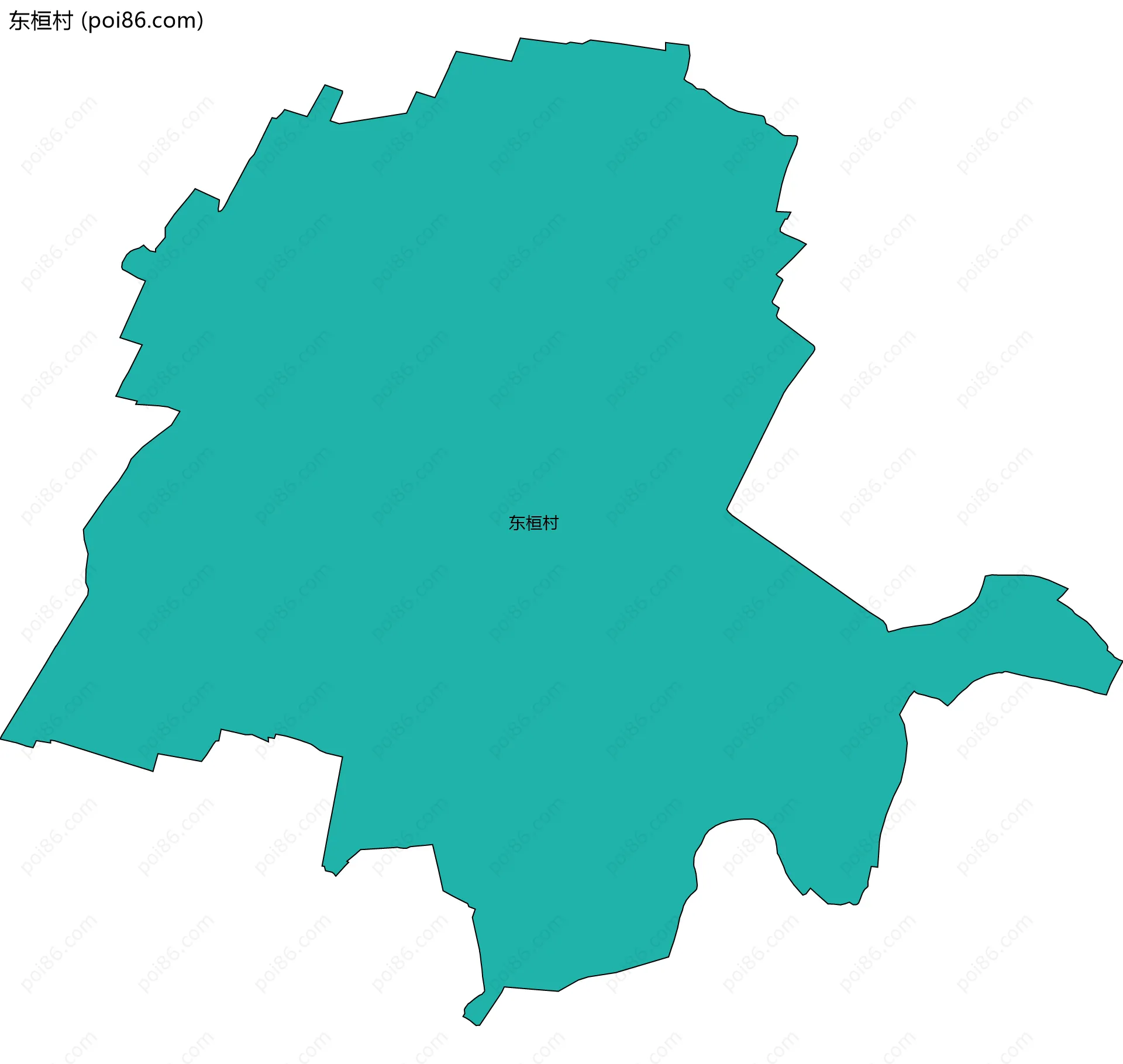 东桓村边界地图