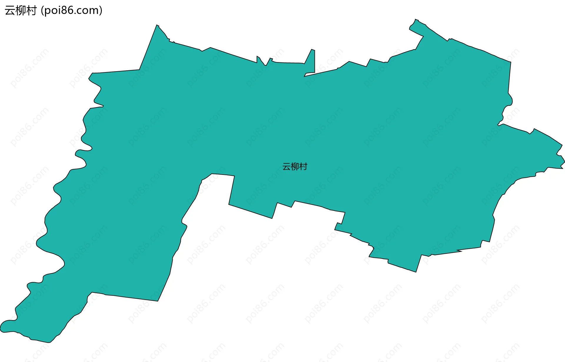 云柳村边界地图