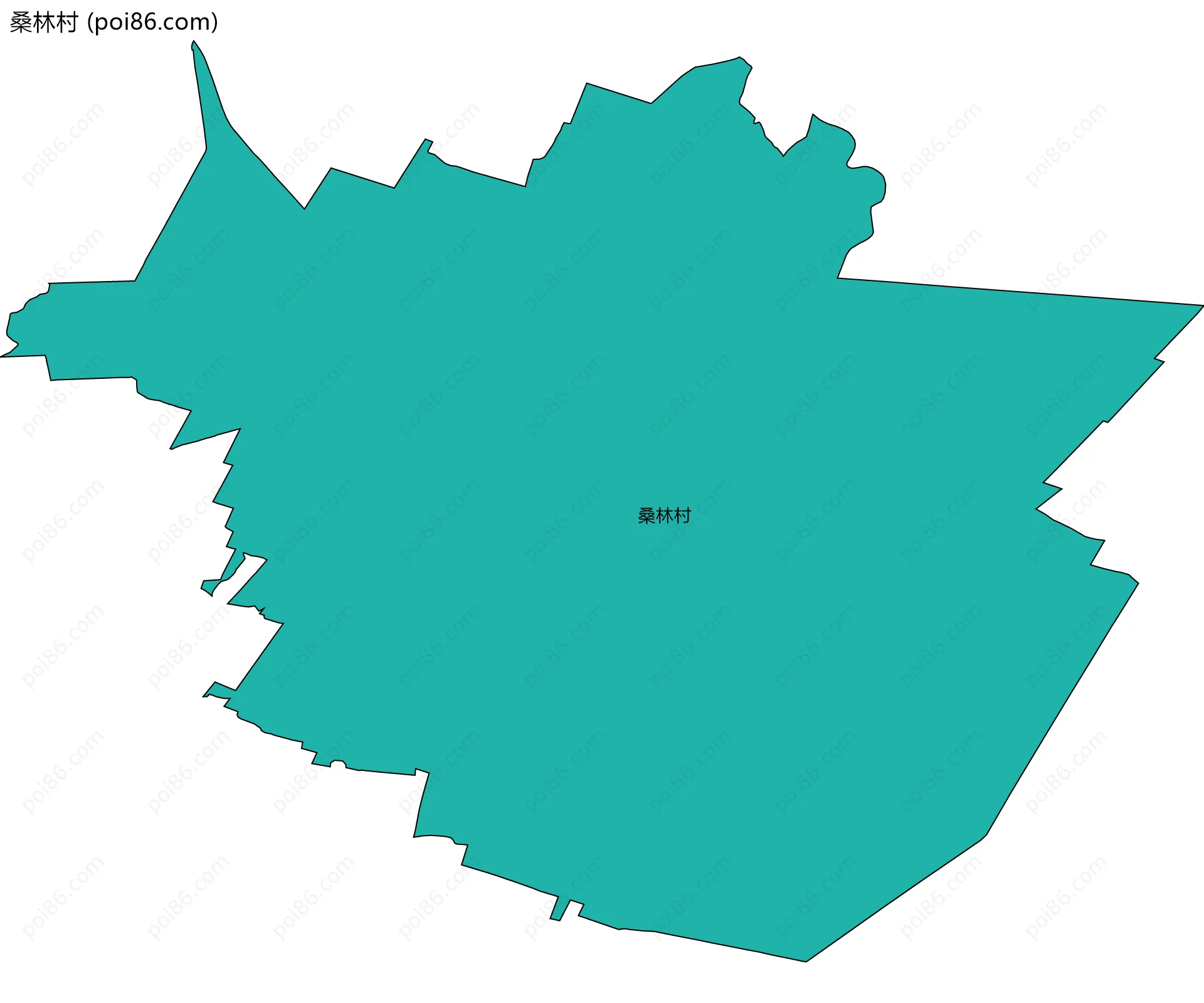 桑林村边界地图