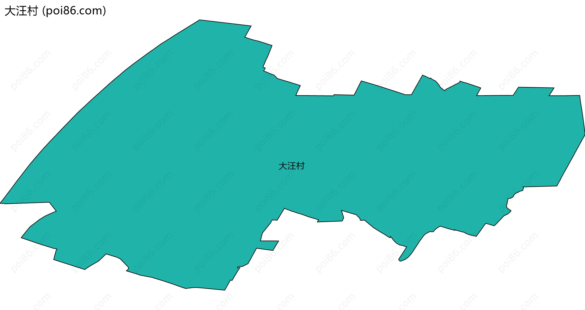 大汪村边界地图