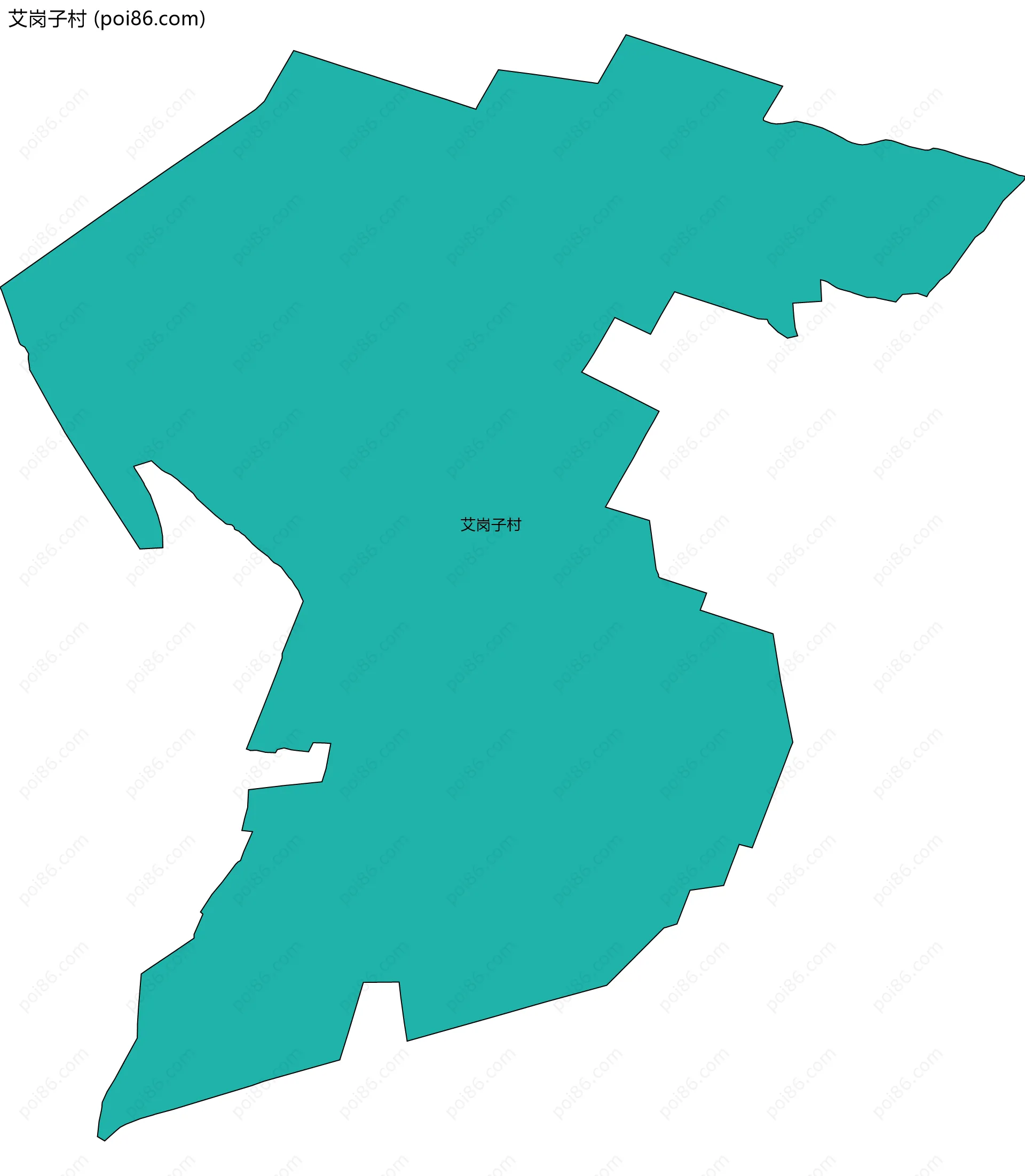 艾岗子村边界地图