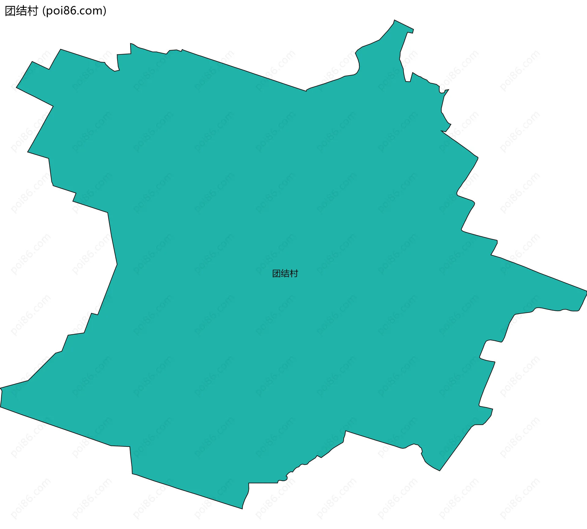 团结村边界地图