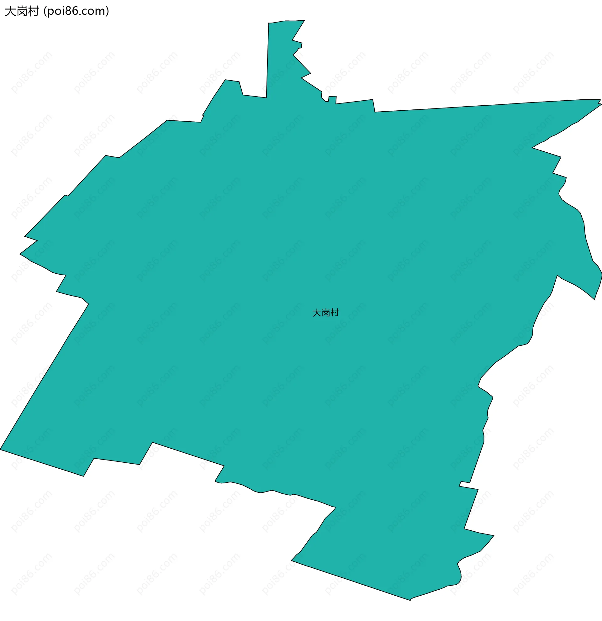 大岗村边界地图