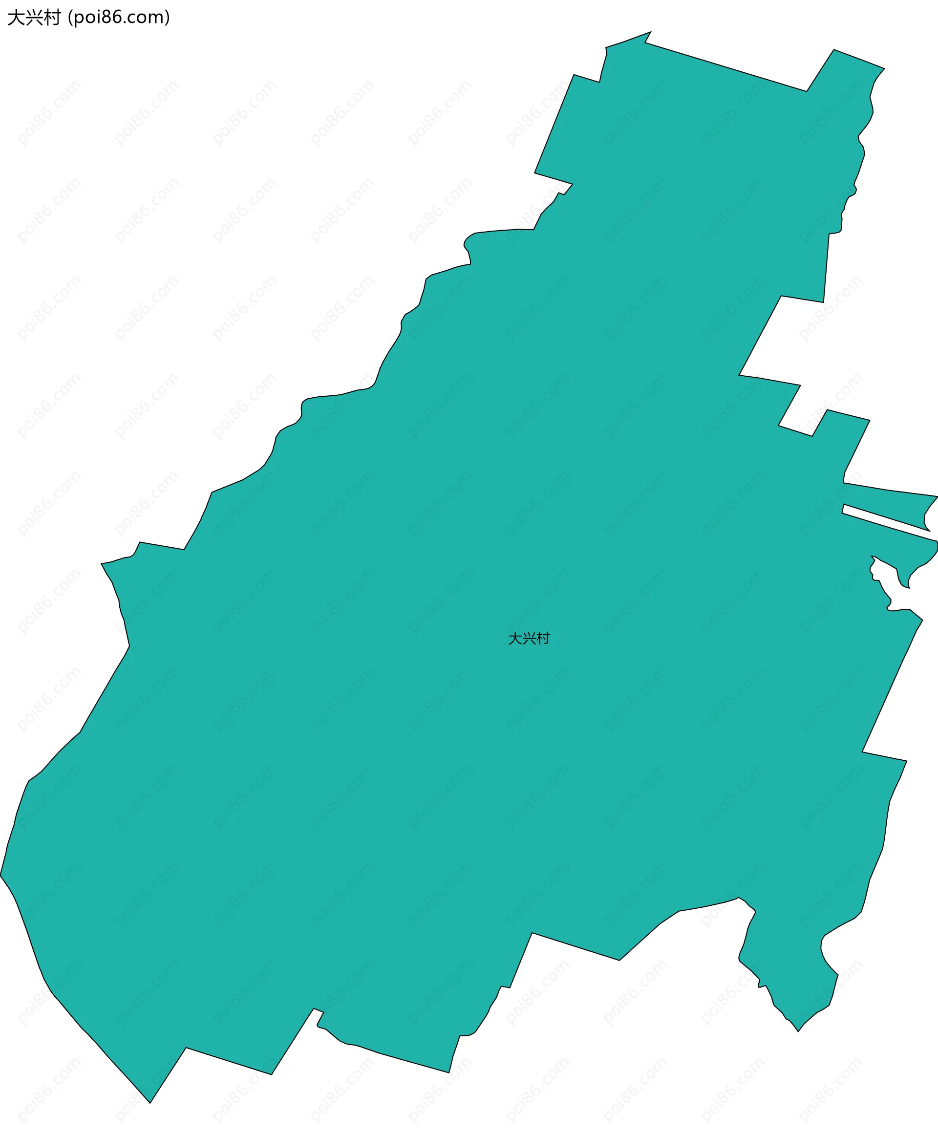 大兴村边界地图