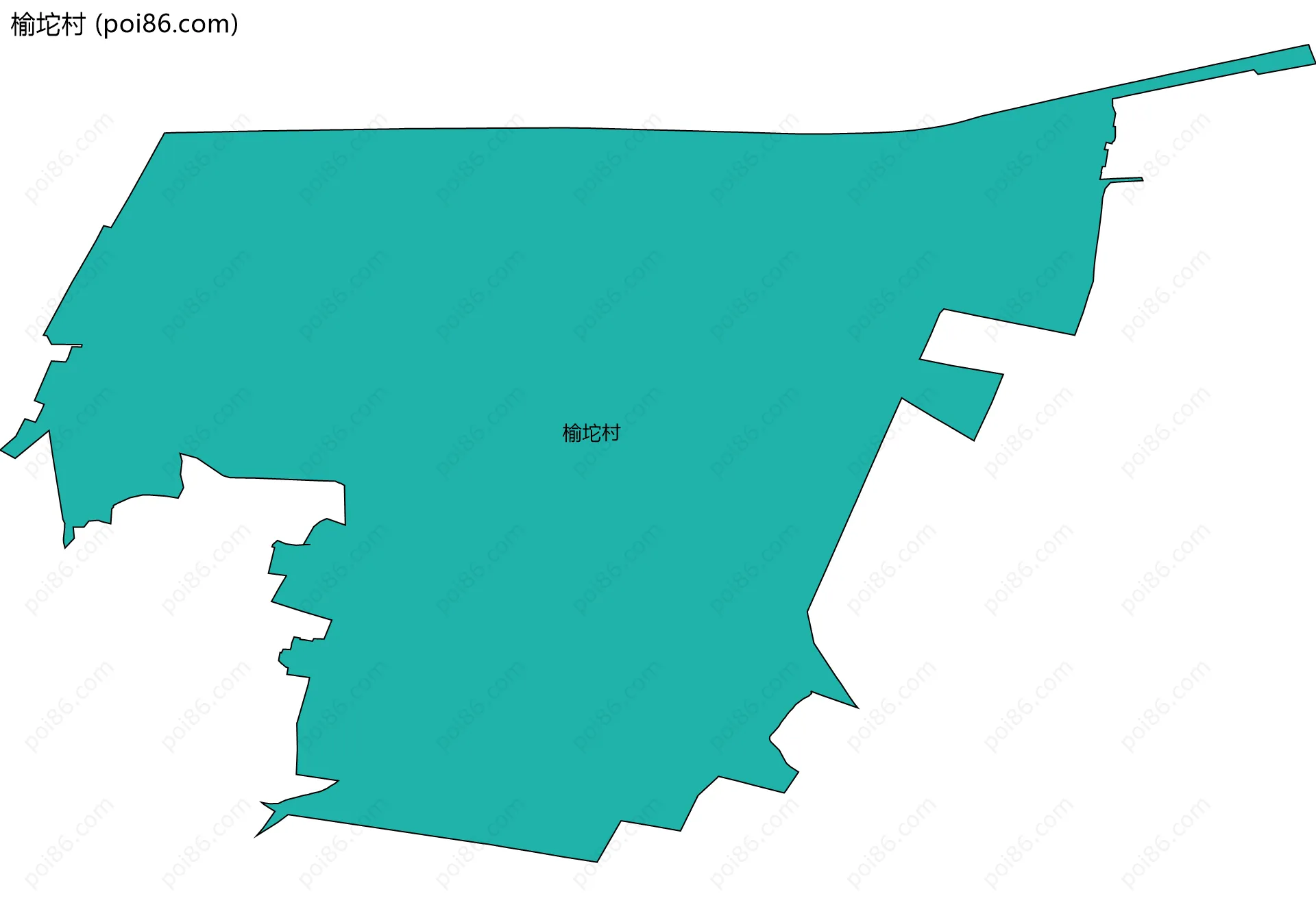 榆坨村边界地图