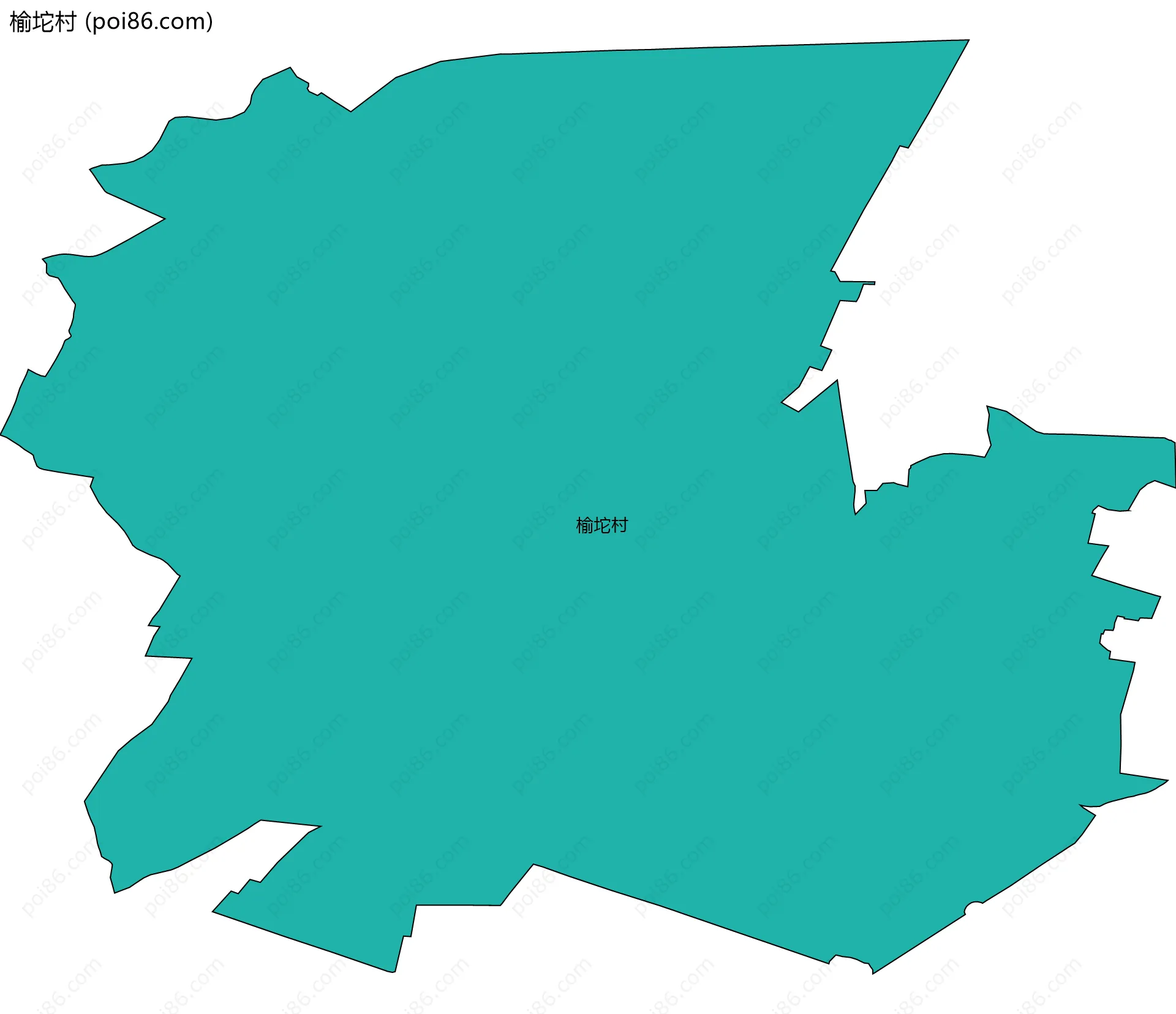 榆坨村边界地图