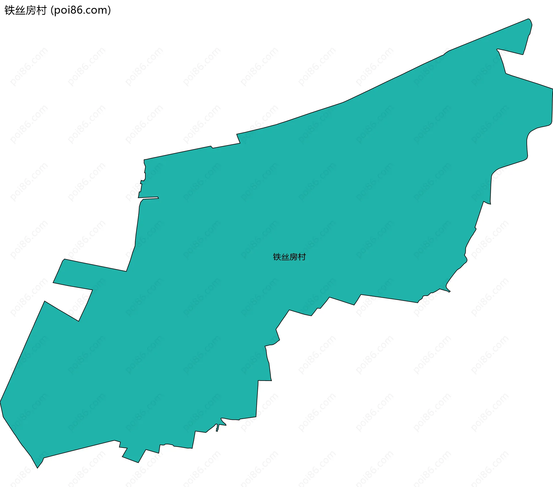 铁丝房村边界地图