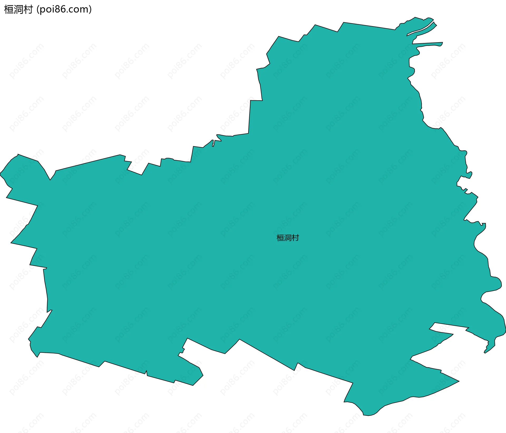 桓洞村边界地图