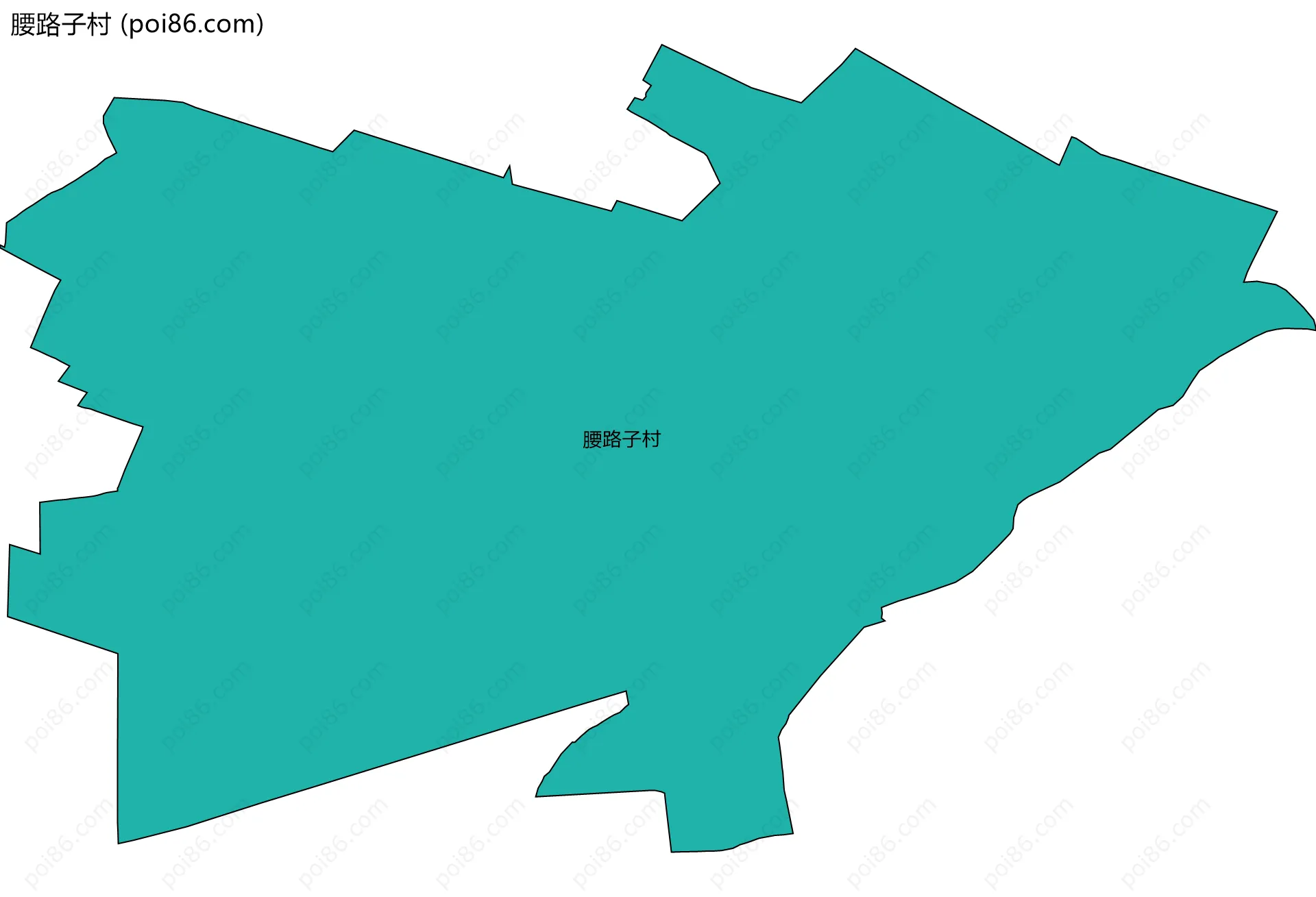 腰路子村边界地图