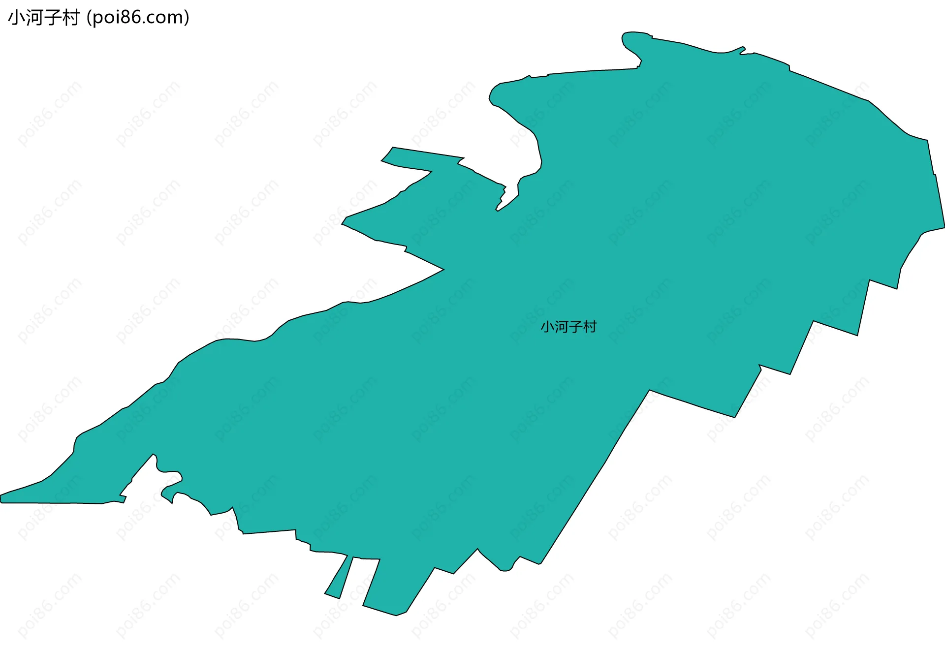 小河子村边界地图