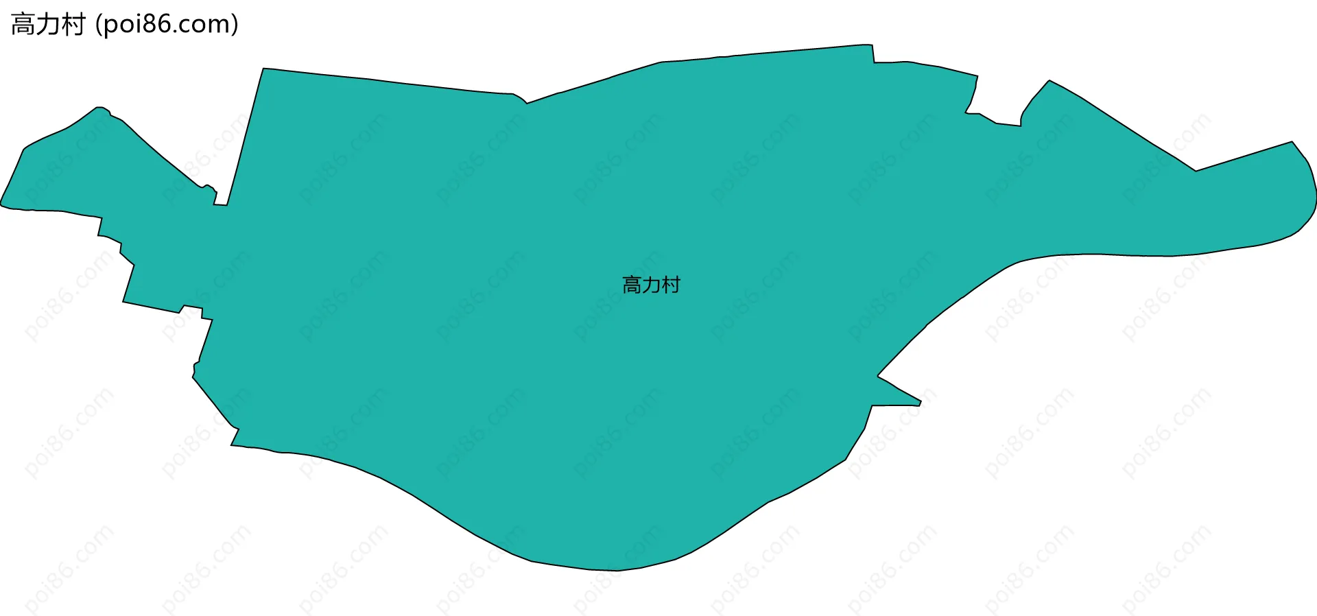 高力村边界地图